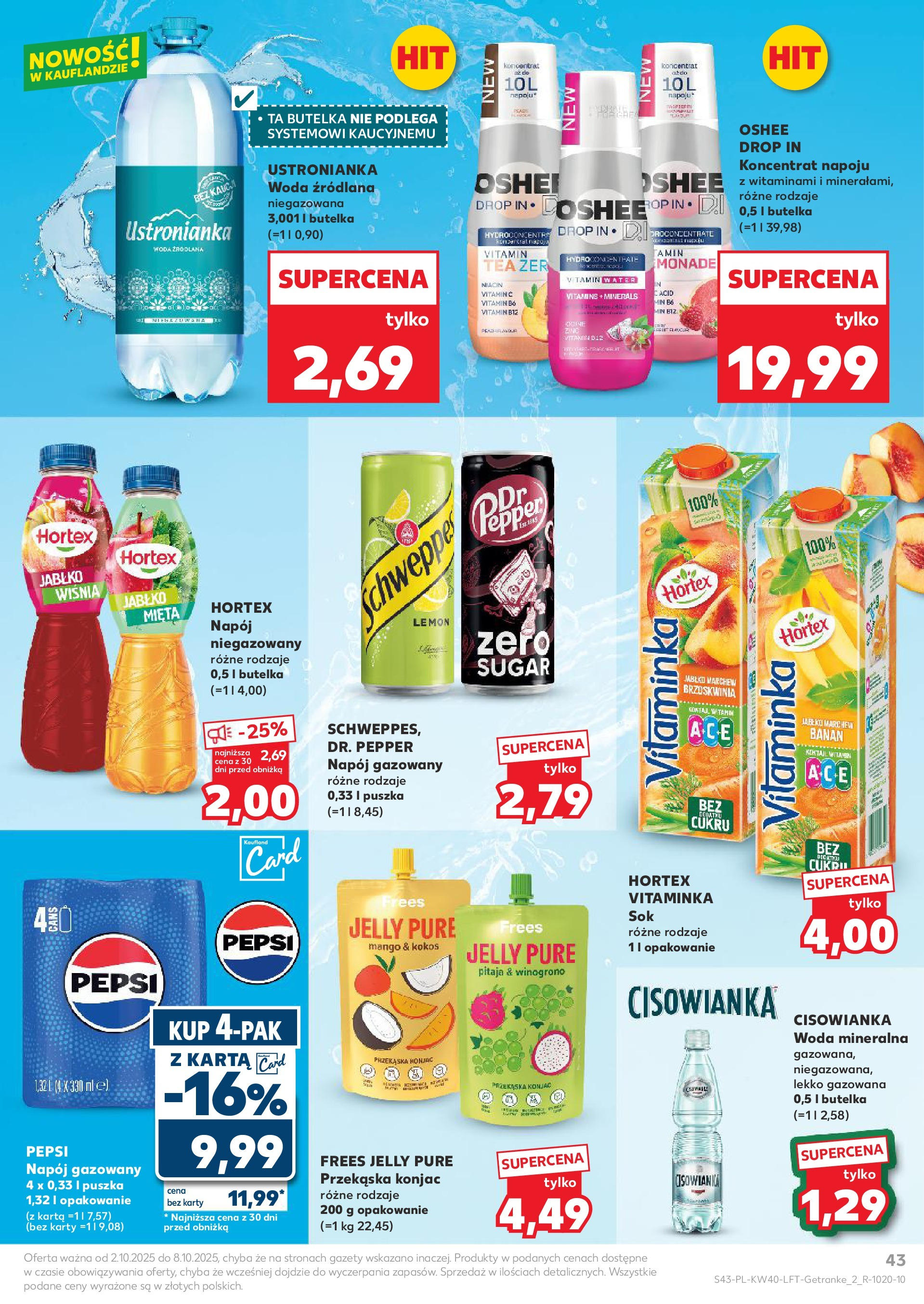 Kaufland gazetka od 02.10.2025 - od jutra PDF | Strona: 43 | Produkty: Leżak, Piwo, Heineken