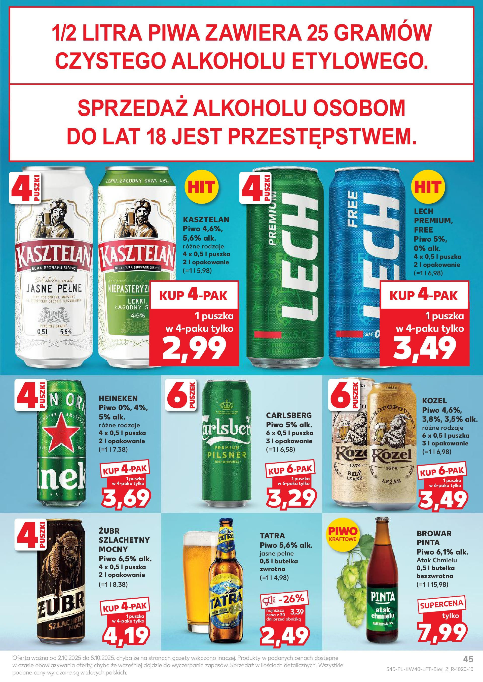 Kaufland gazetka od 02.10.2025 - od jutra PDF | Strona: 45 | Produkty: Karta, Prysznic, Mydło, Dezodorant