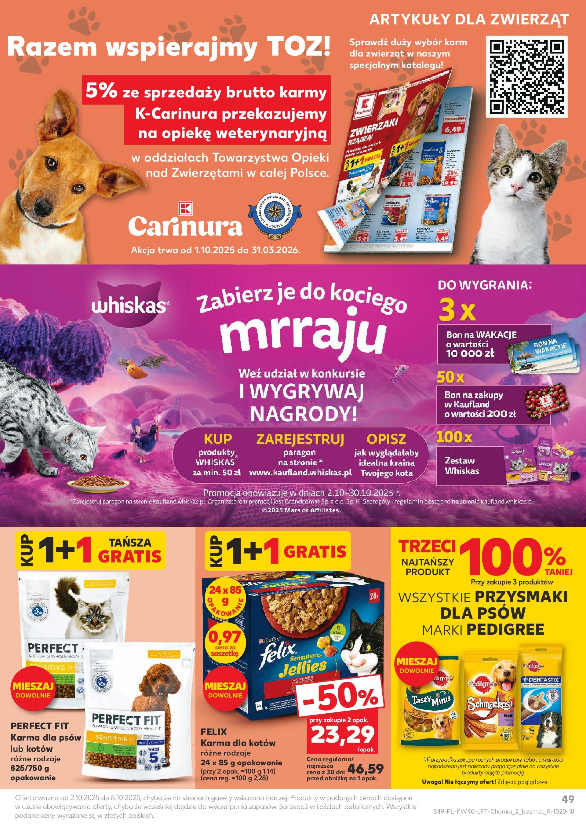 Kaufland gazetka od 02.10.2025 - od jutra PDF | Strona: 49 | Produkty: Karta, Mleka, Pampers, Mleko