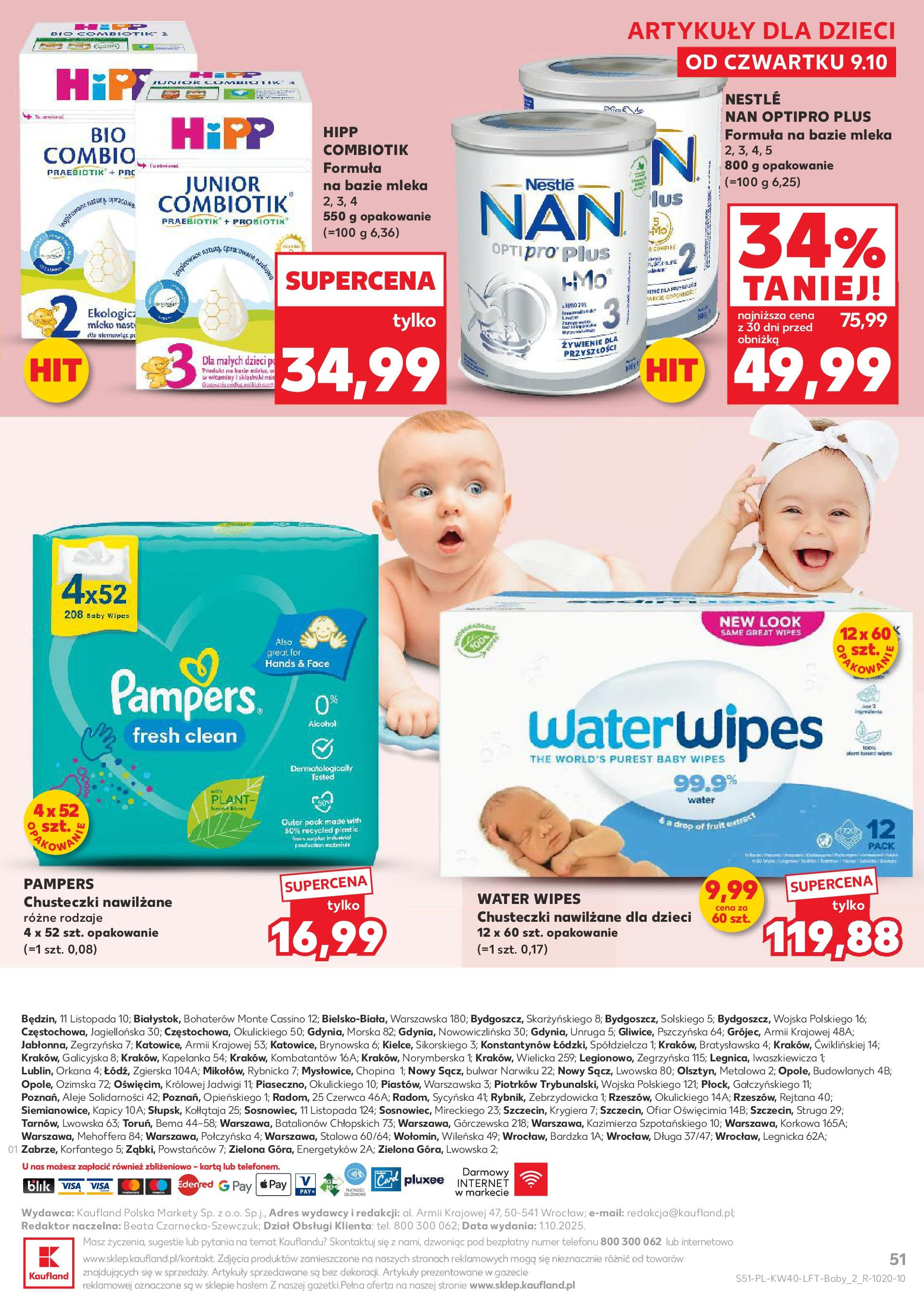 Kaufland gazetka od 02.10.2025 - od jutra PDF | Strona: 51 | Produkty: Karta, Znicze, Regał