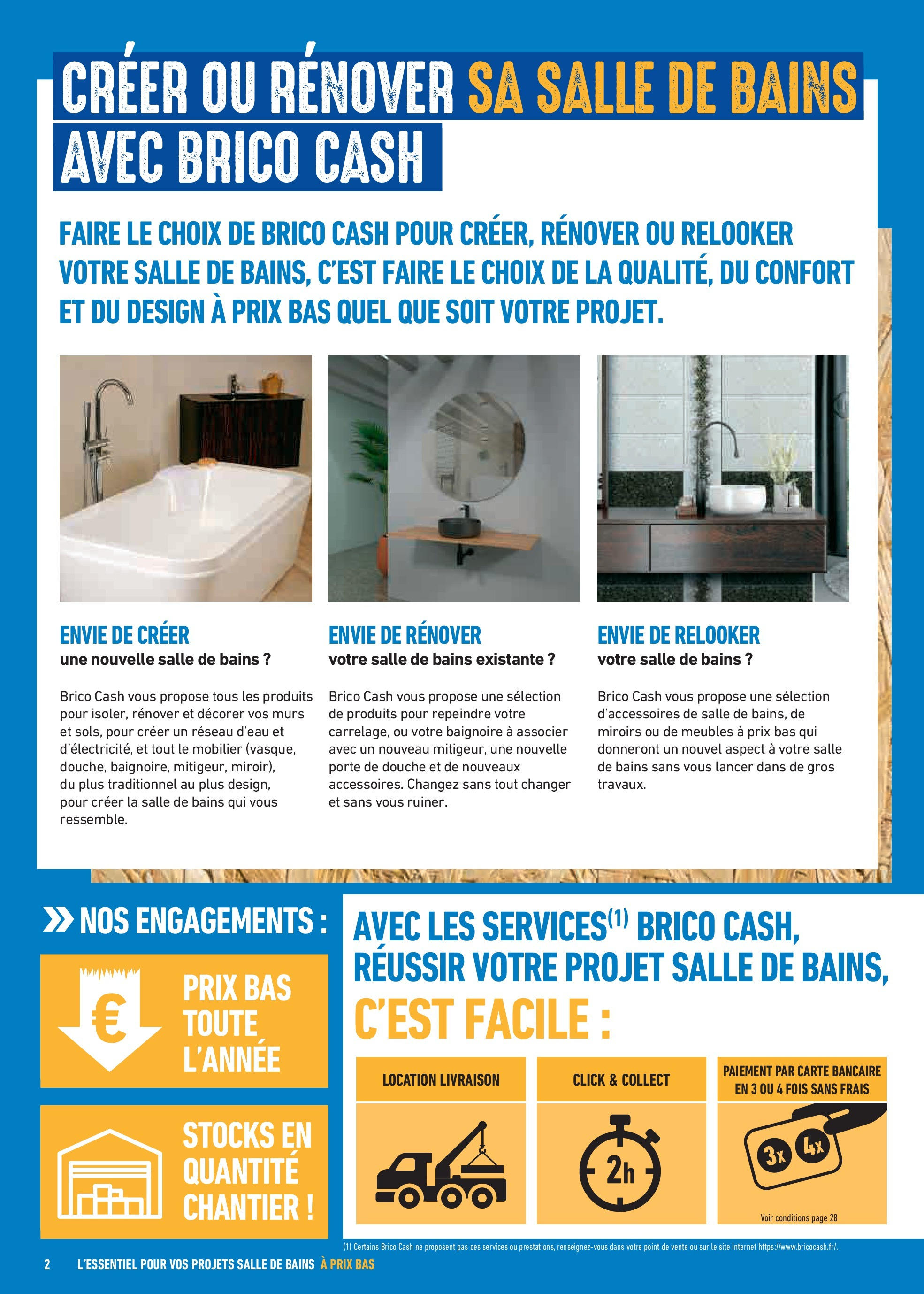 Brico Cash - Repensons votre salle de bains sans vous ruiner à partir du 02/10/2025 - promo en ligne | Page: 2 | Produits: Porte, Baignoire, Douche