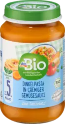 dmBio Menü Dinkelpasta mit Gemüsesauce ab dem 5. Monat