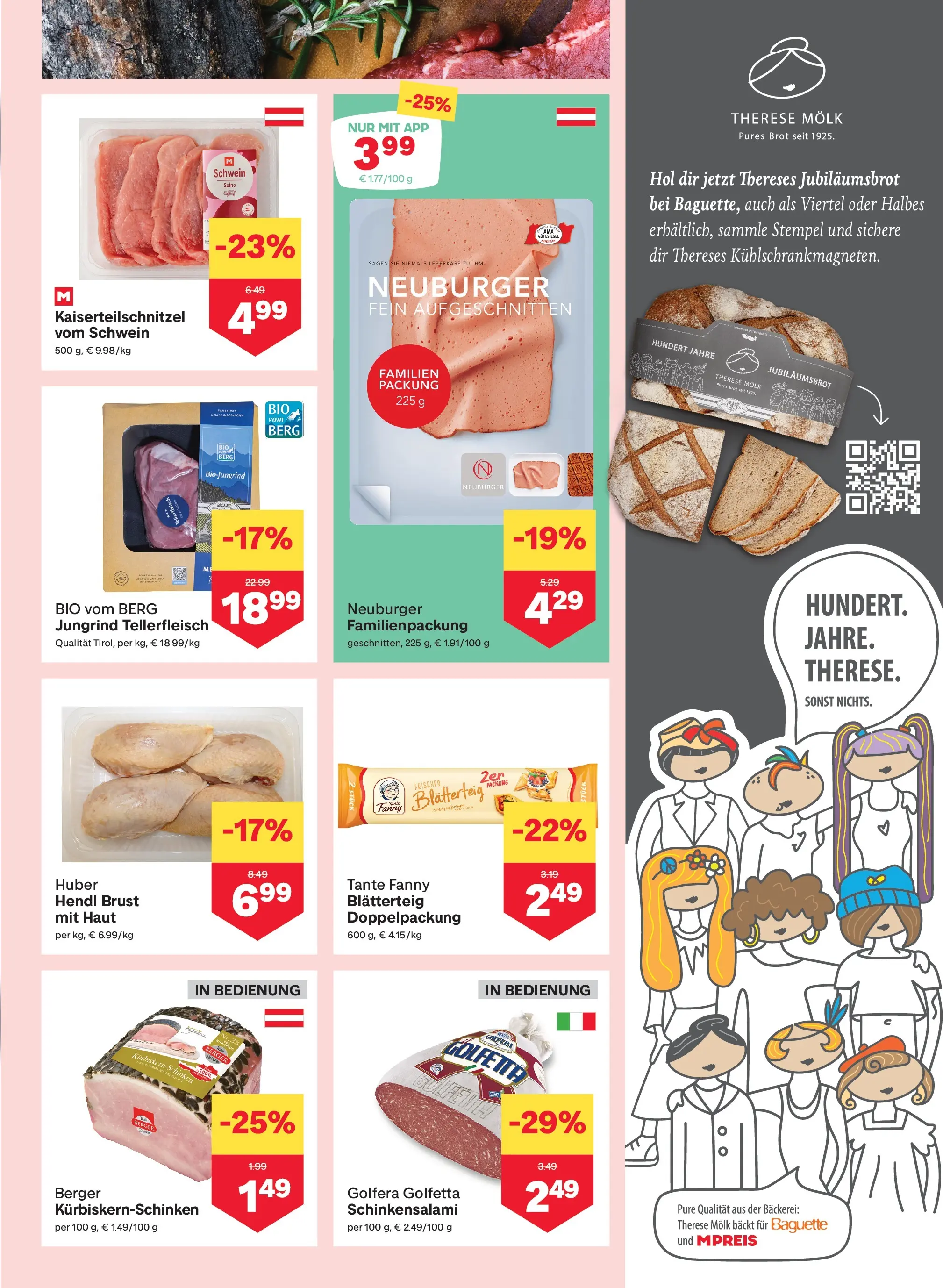 MPREIS Pfunds von 09.10.2025 - Aktuelle Angebote | Seite: 3 | Produkte: Jääkaappipakastin, Bäckerei, Brot