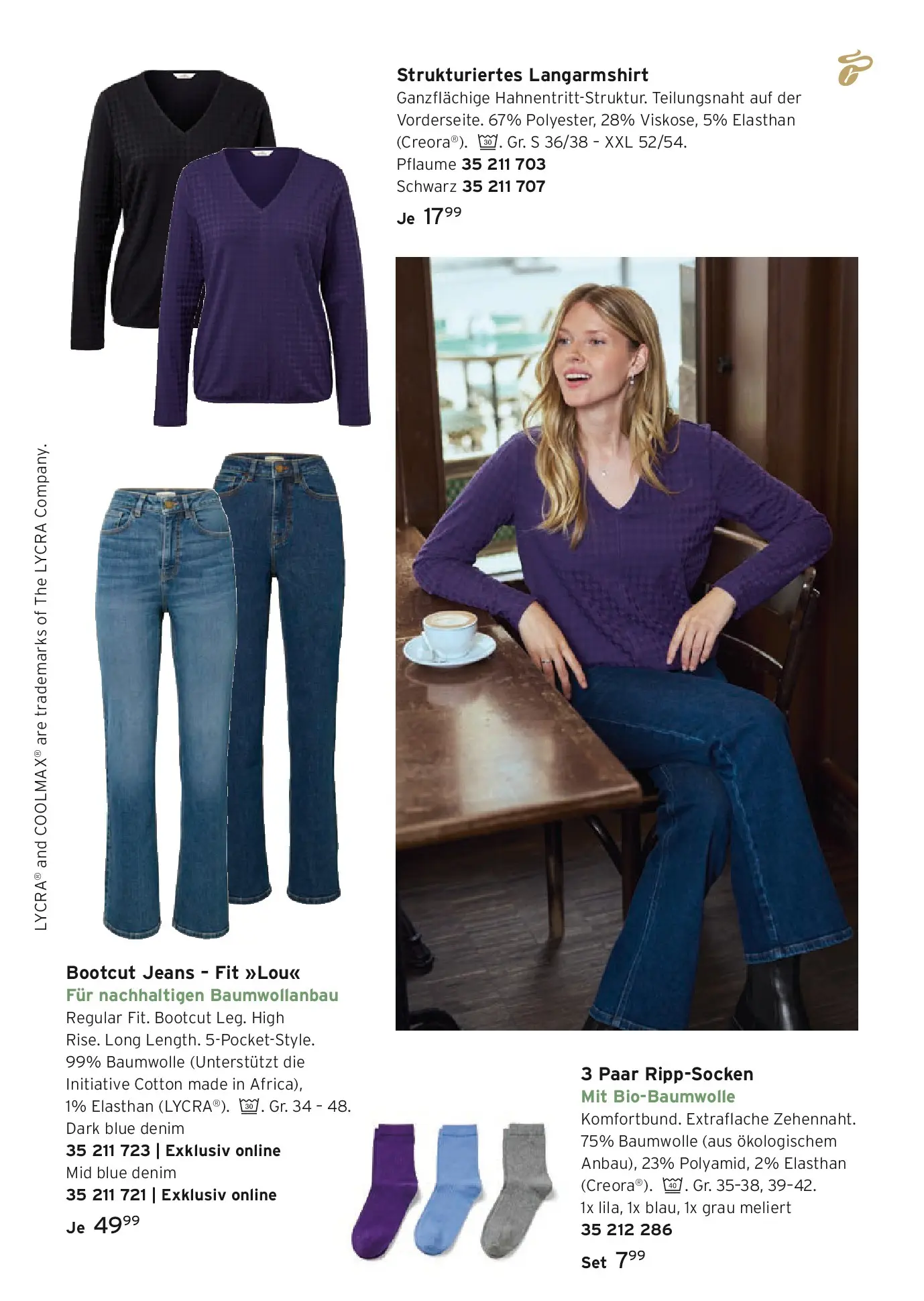 Tchibo - Tchibo: Winter Chic (ab 13.10.2025) zum Blättern | Seite: 5 | Produkte: Langarmshirt, Jeans