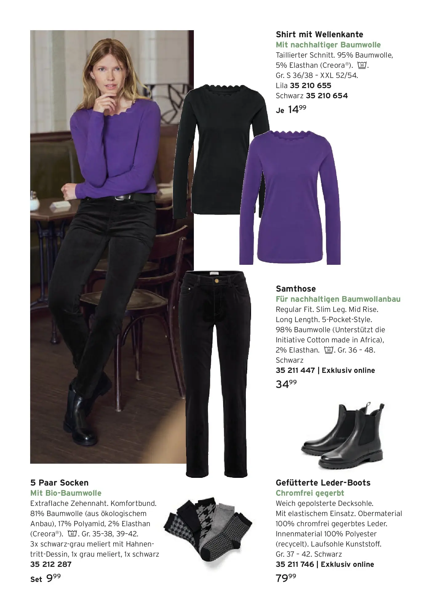 Tchibo - Tchibo: Winter Chic (ab 13.10.2025) zum Blättern | Seite: 9 | Produkte: Shirt, Socken