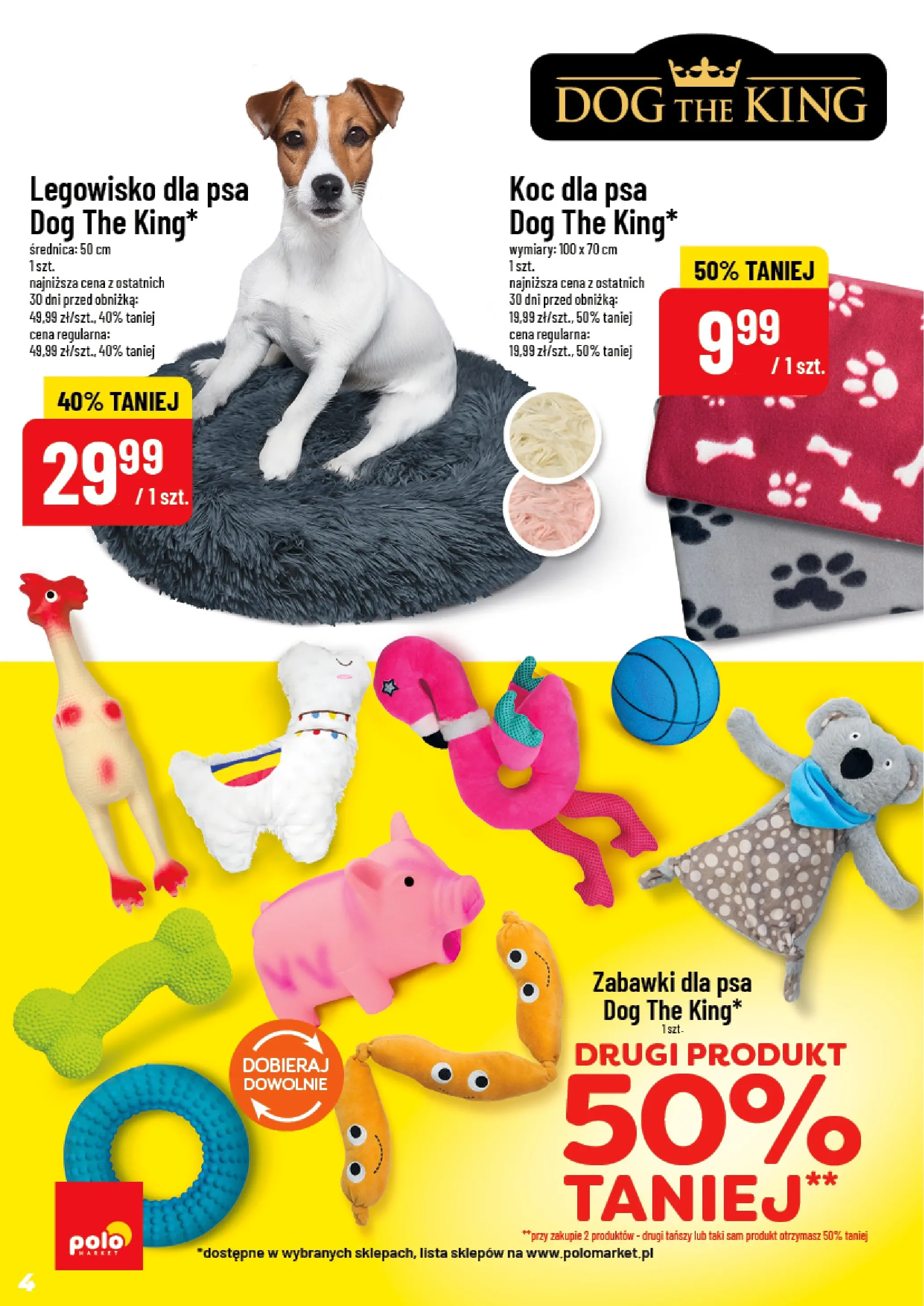 POLOmarket gazetka od jutra (01.10.2025) - Nowa PDF | Strona: 4 | Produkty: Koc, Legowisko dla psa