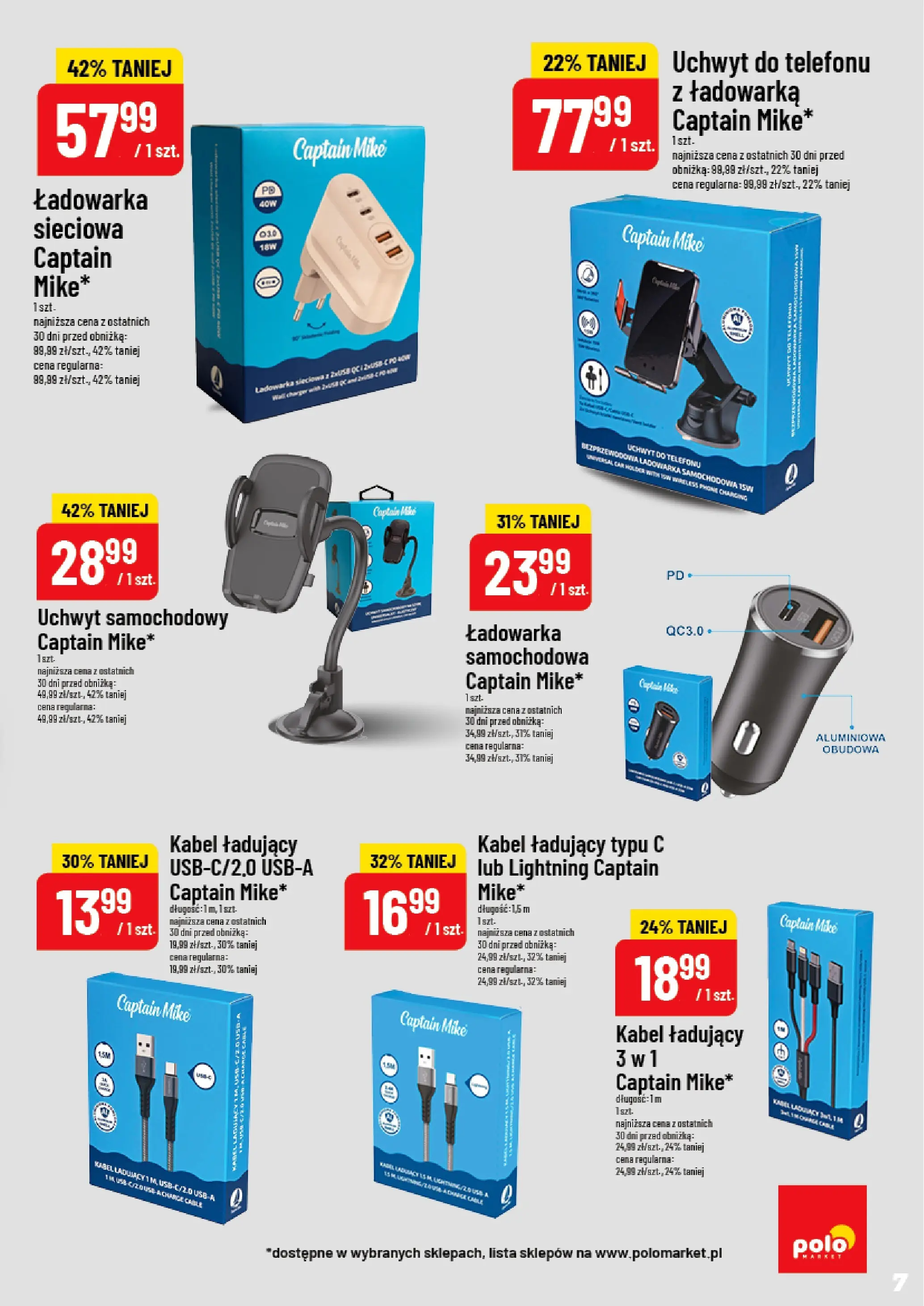 POLOmarket gazetka od jutra (01.10.2025) - Nowa PDF | Strona: 7 | Produkty: Kabel, Ładowarka