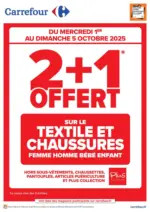 Cora A SAISIR, 2+1 OFFERT SUR LE TEXTILE ! - au 05.10.2025