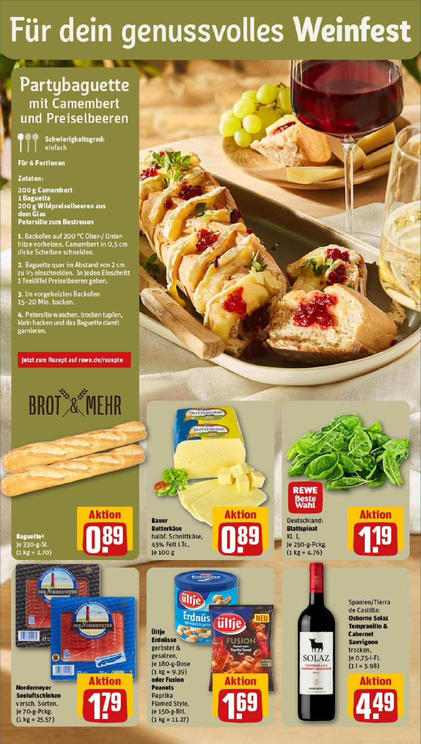REWE Prospekt ab 06.10.2025 zum Blättern » Angebote | Seite: 4 | Produkte: Erdnüsse, Paprika, Backofen, Petersilie