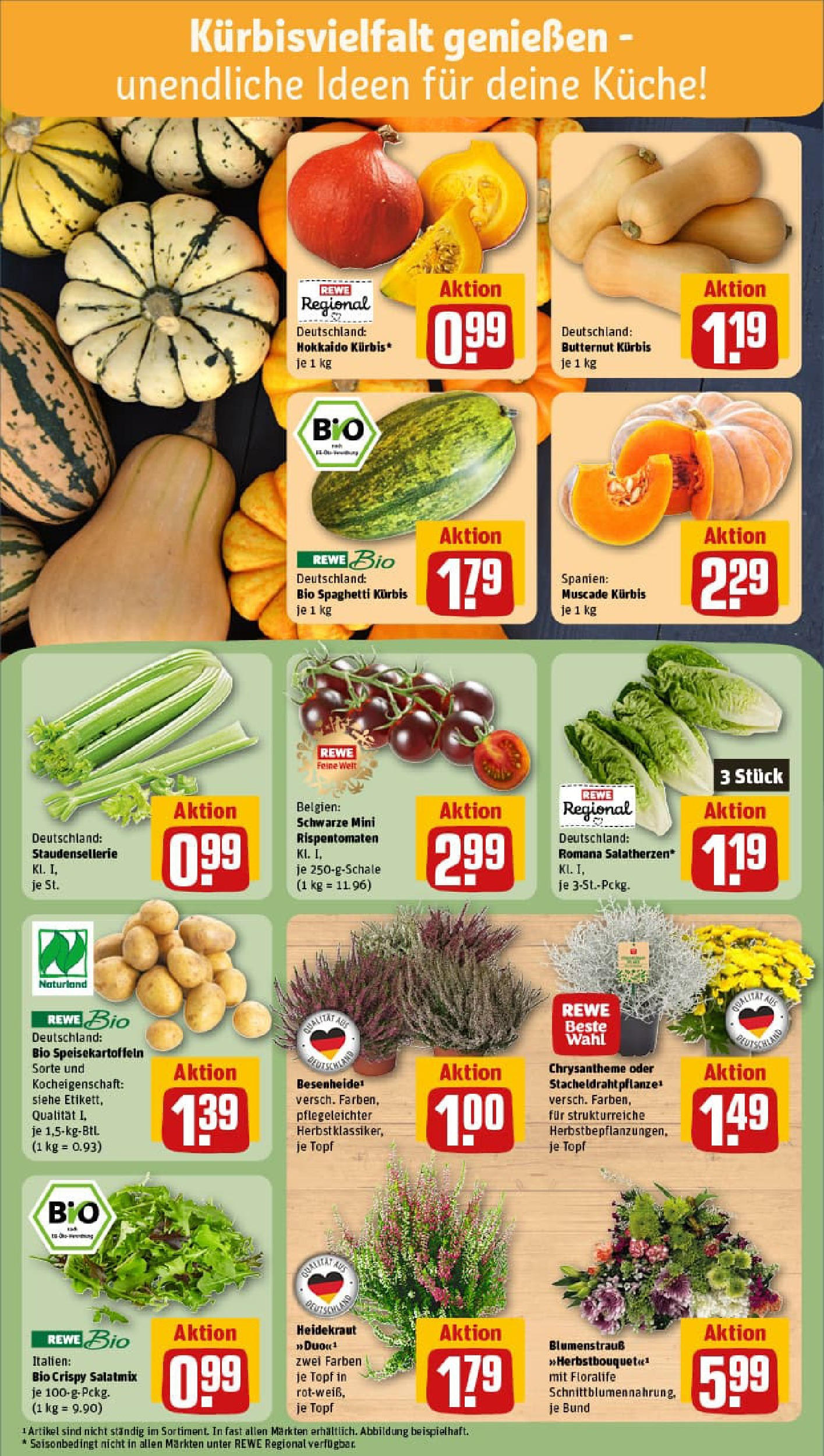 REWE Prospekt ab 06.10.2025 zum Blättern » Angebote | Seite: 7 | Produkte: Küche, Kürbis