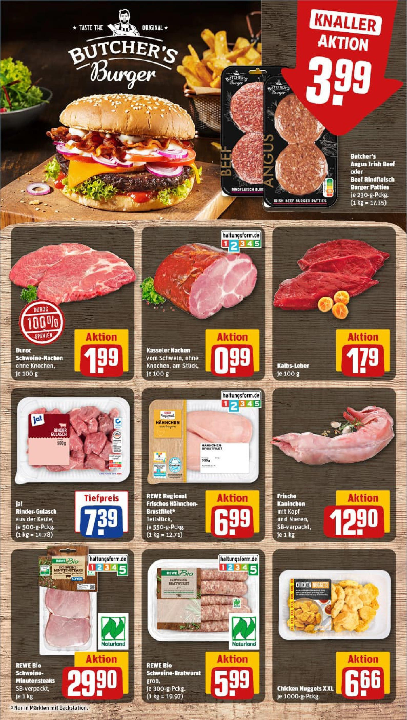 REWE Prospekt ab 06.10.2025 zum Blättern » Angebote | Seite: 8 | Produkte: Rindergulasch, Hahnchen, Bratwurst, Rindfleisch