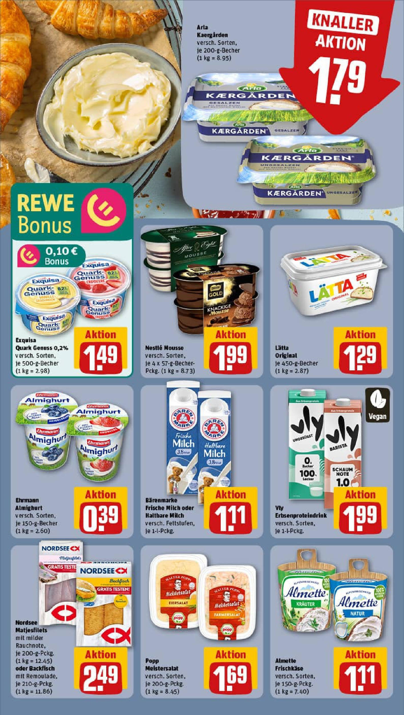 REWE Prospekt ab 06.10.2025 zum Blättern » Angebote | Seite: 13 | Produkte: Almette, Quark, Milch, Frischkase