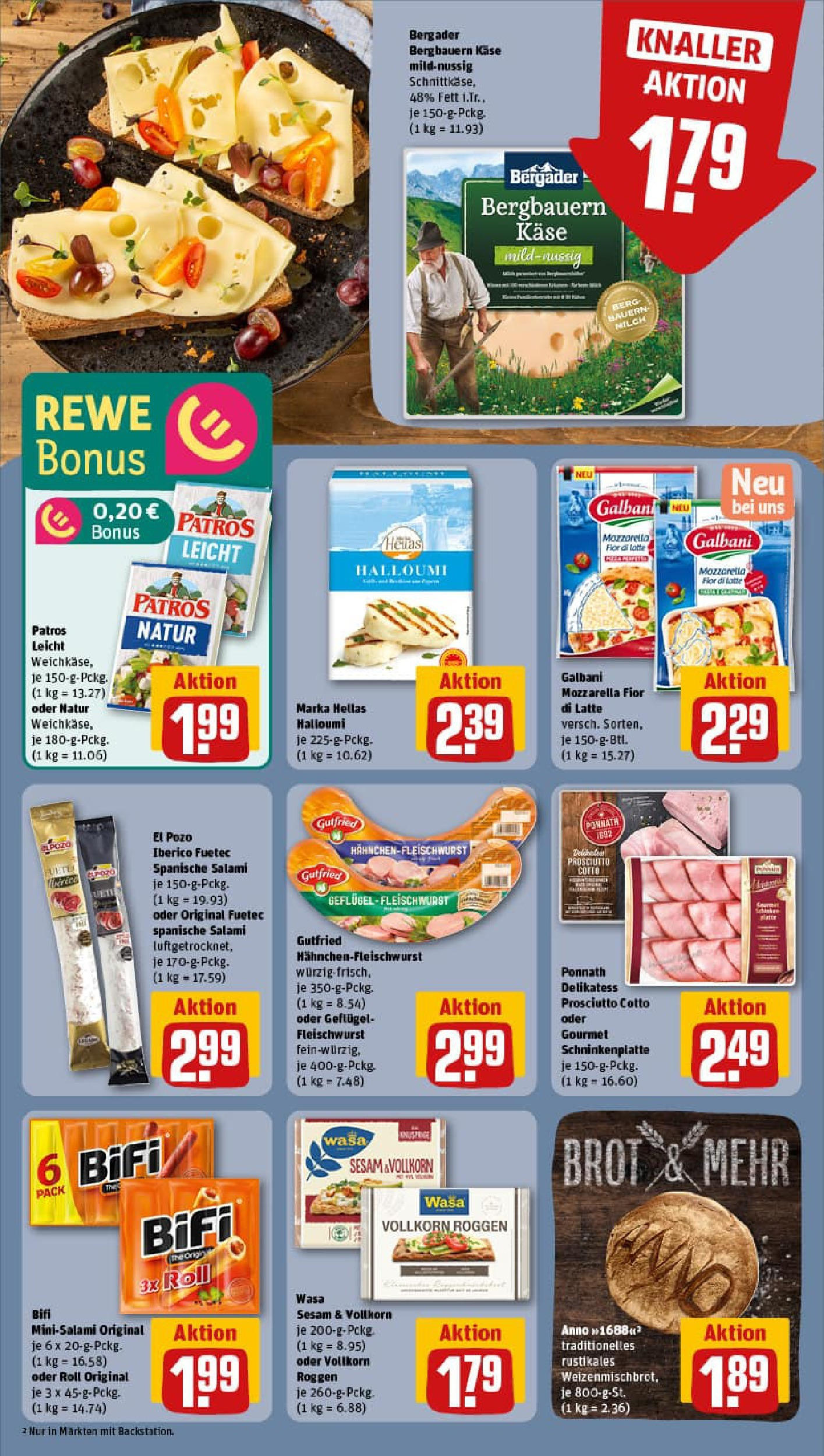 REWE Prospekt ab 06.10.2025 zum Blättern » Angebote | Seite: 12 | Produkte: Milch, Mozzarella, Patros, Salami