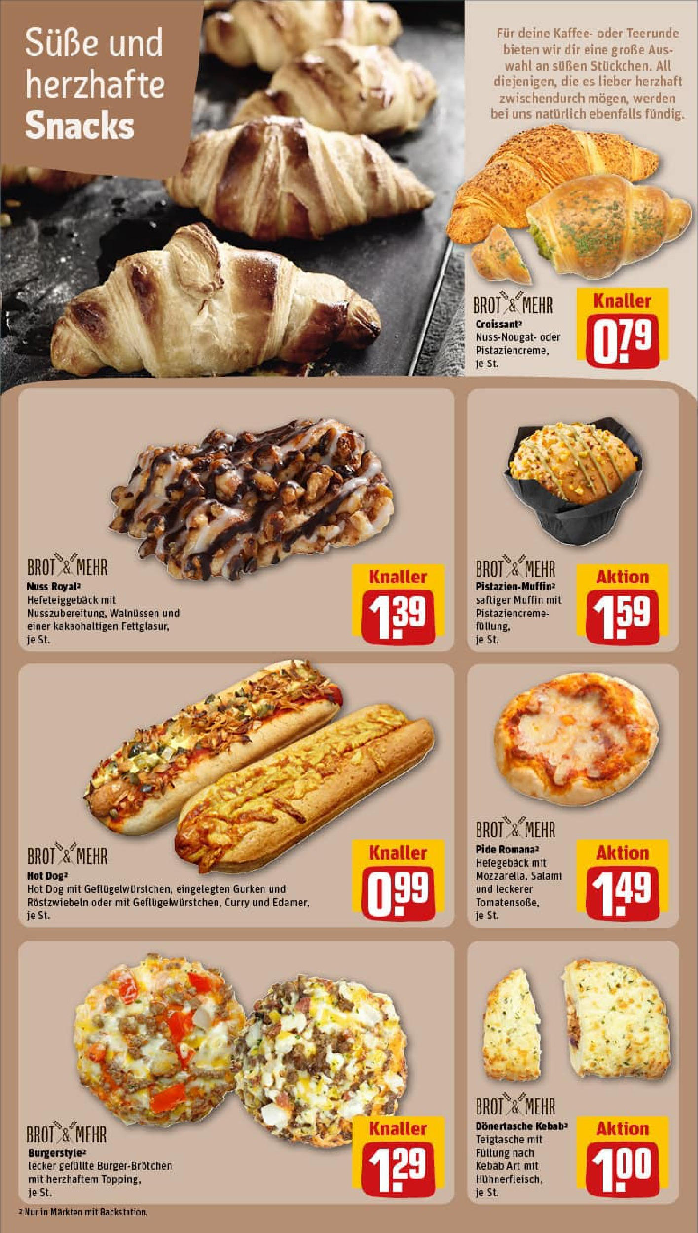 REWE Prospekt ab 06.10.2025 zum Blättern » Angebote | Seite: 16 | Produkte: Burger, Burger bun, Croissant, Salami