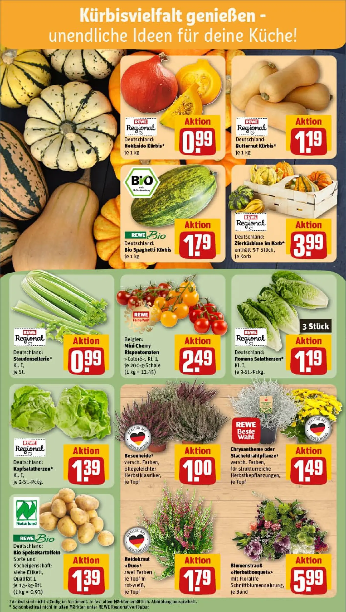 REWE Prospekt ab 06.10.2025 zum Blättern » Angebote | Seite: 7 | Produkte: Korb, Küche, Kürbis