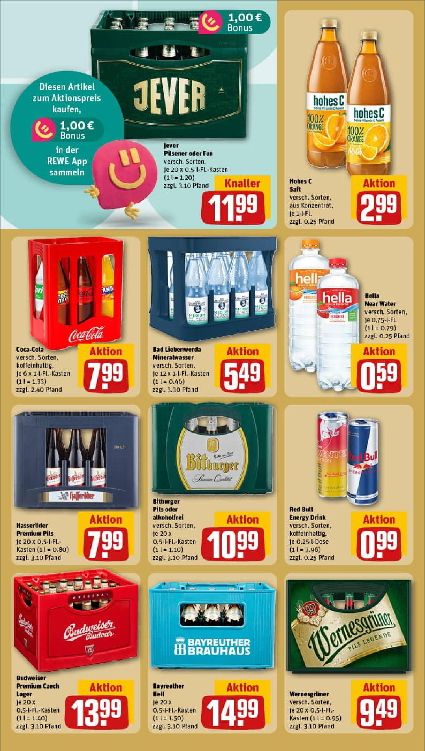 REWE Prospekt ab 06.10.2025 zum Blättern » Angebote | Seite: 20 | Produkte: Bitburger, Pils, Jever, Saft