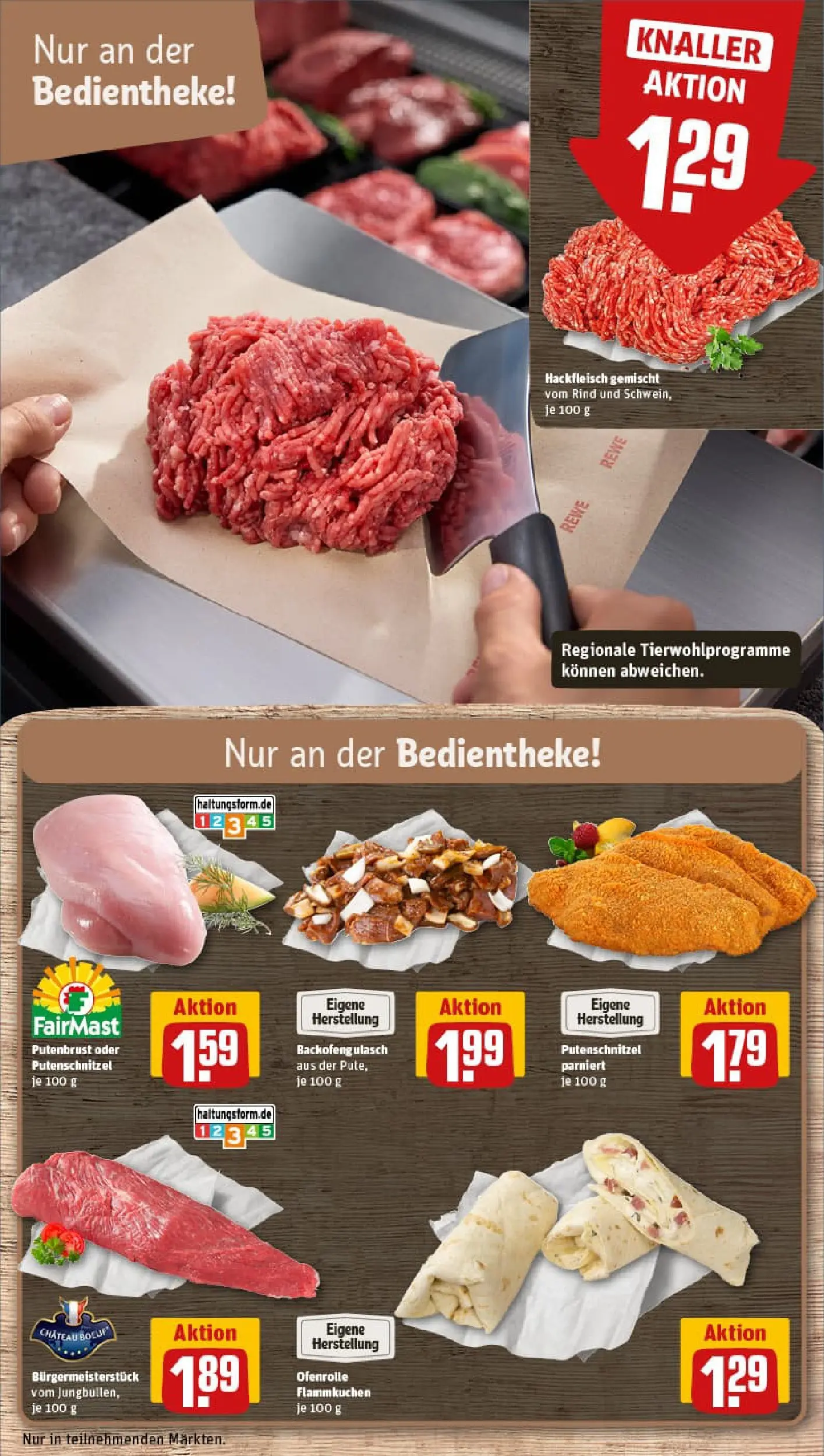 REWE Prospekt ab 06.10.2025 zum Blättern » Angebote | Seite: 10 | Produkte: Putenschnitzel, Hackfleisch