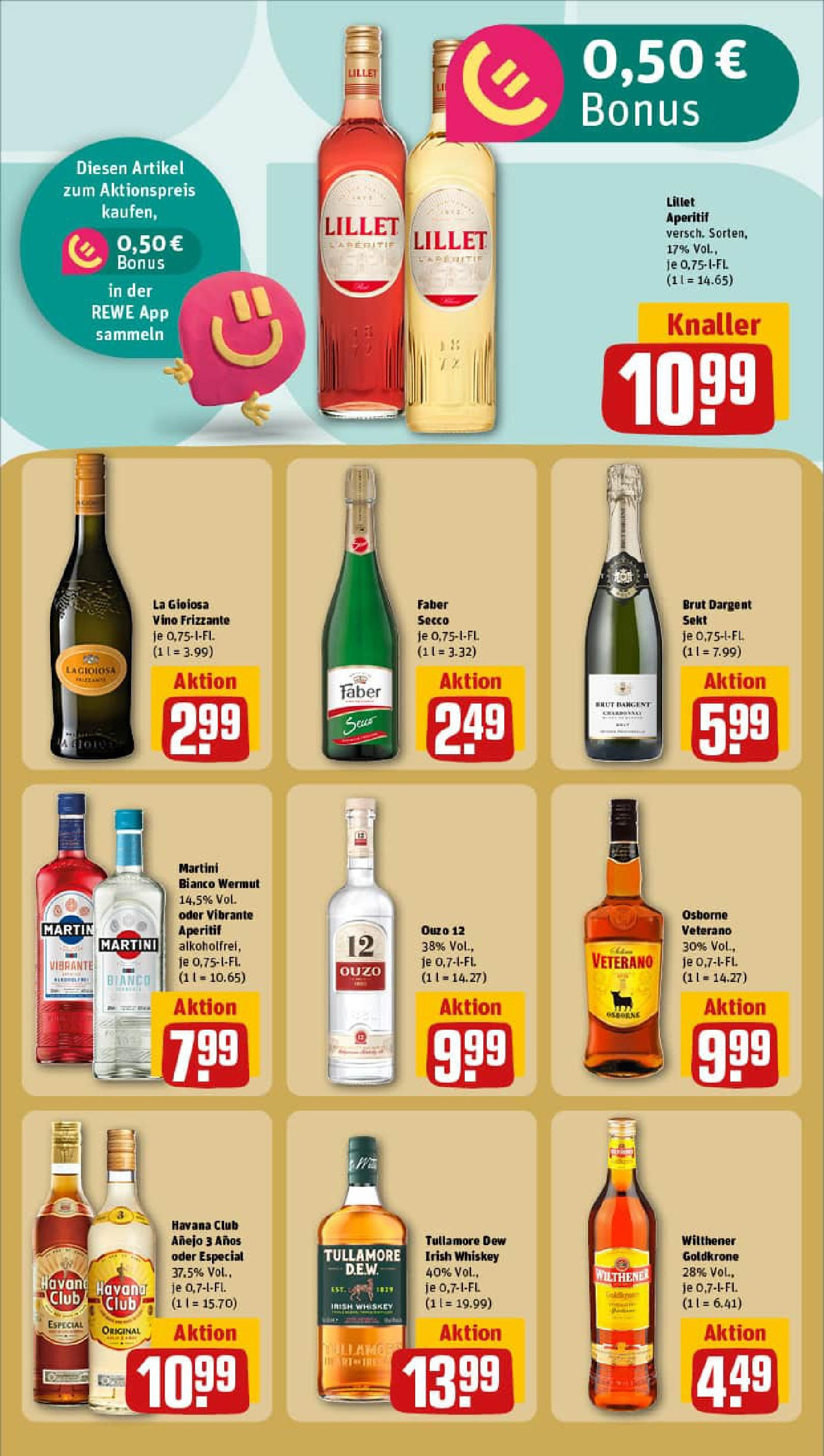 REWE Prospekt ab 06.10.2025 zum Blättern » Angebote | Seite: 21 | Produkte: Martini, Wilthener, Rum, Lillet