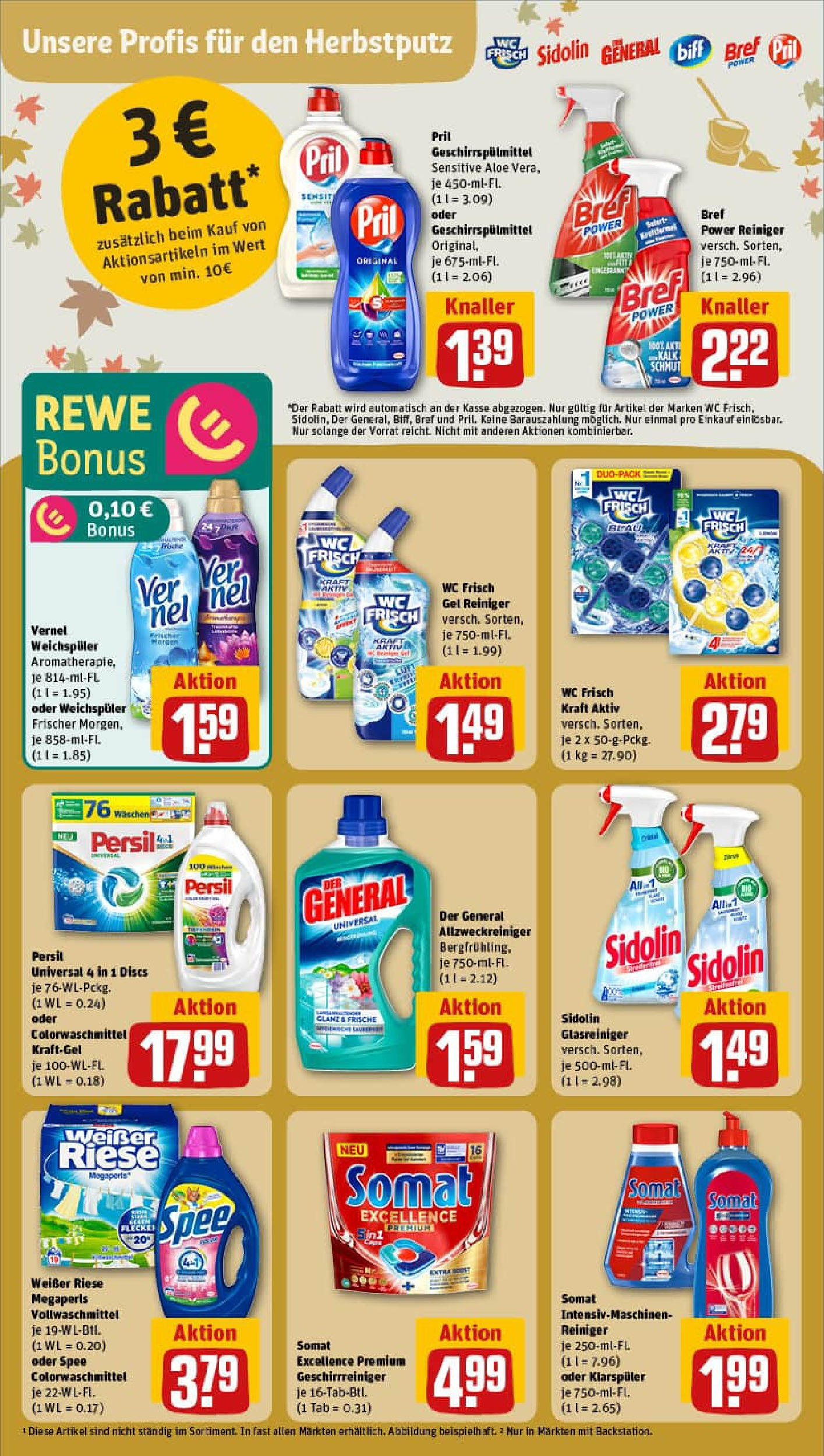 REWE Prospekt ab 06.10.2025 zum Blättern » Angebote | Seite: 28 | Produkte: Spee, Weichspüler, Klarspüler, Vernel