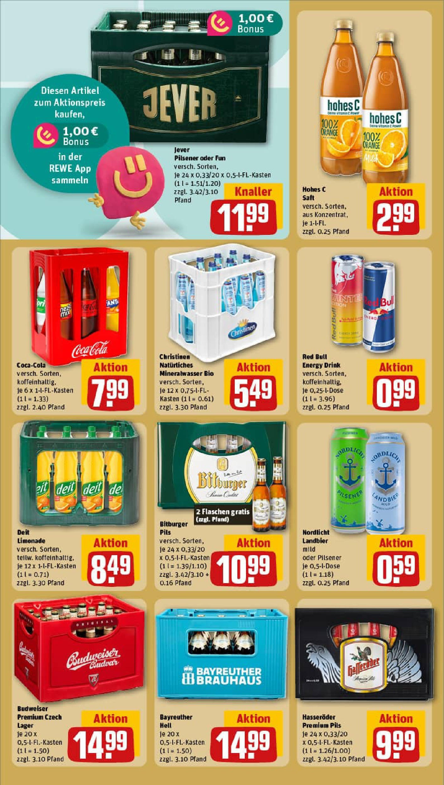 REWE Prospekt ab 06.10.2025 zum Blättern » Angebote | Seite: 22 | Produkte: Cola, Energy, Pils, Hohes c
