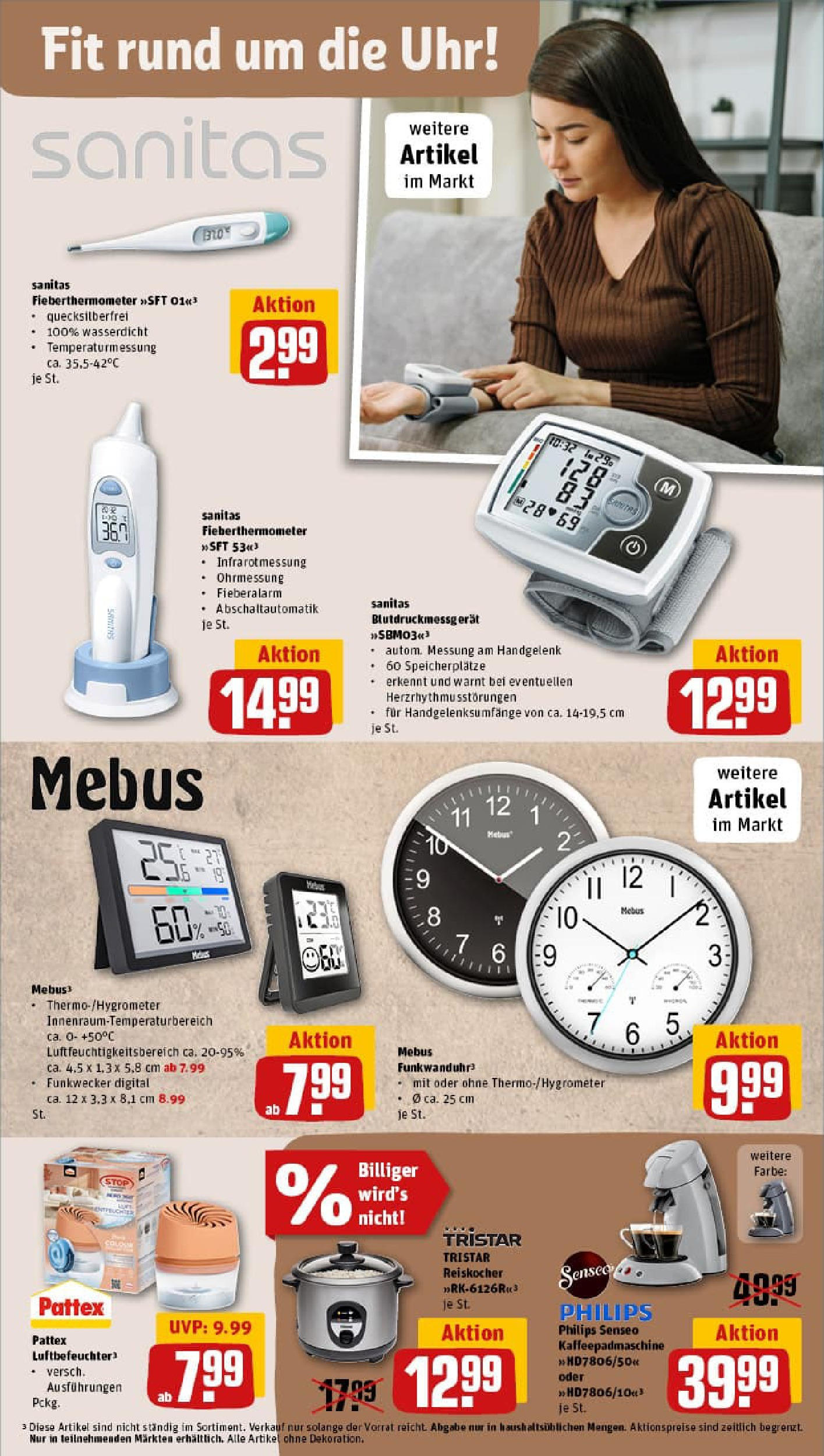 REWE Prospekt ab 06.10.2025 zum Blättern » Angebote | Seite: 33 | Produkte: Senseo, Thermometer, Uhr, Monitor