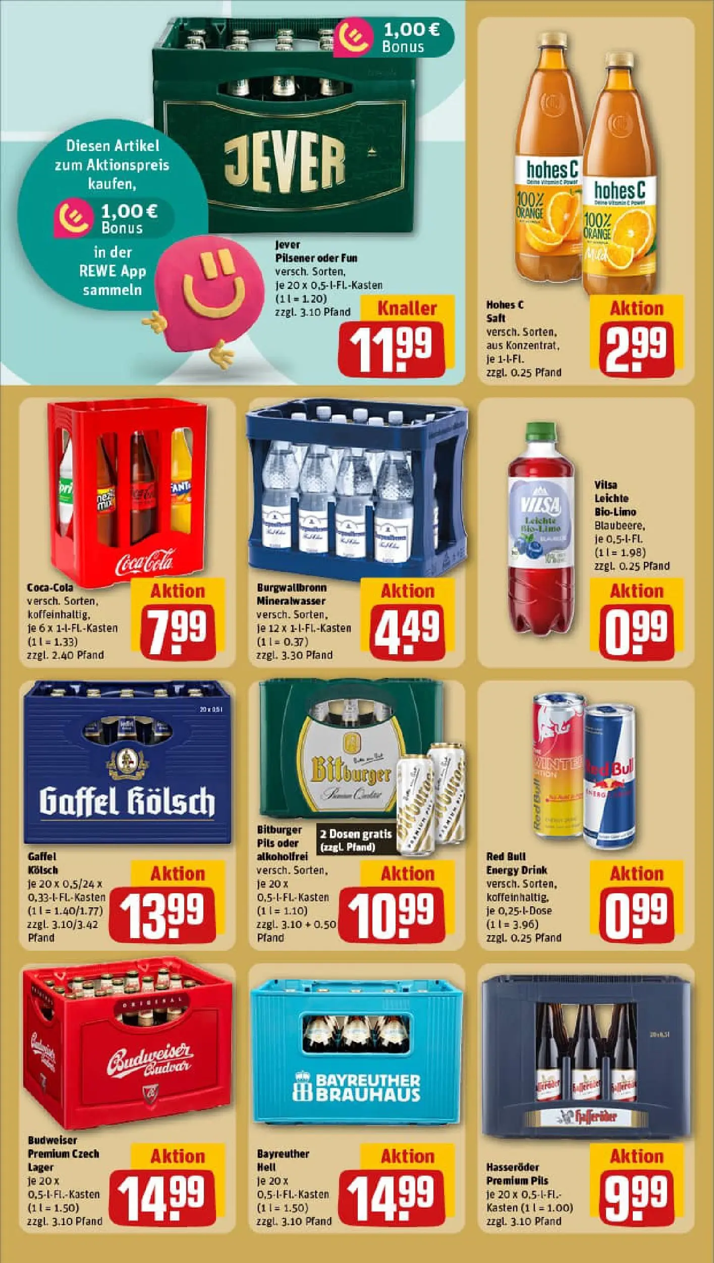 REWE Prospekt ab 06.10.2025 zum Blättern » Angebote | Seite: 16 | Produkte: Bitburger, Energy, Hohes c, Hasseröder
