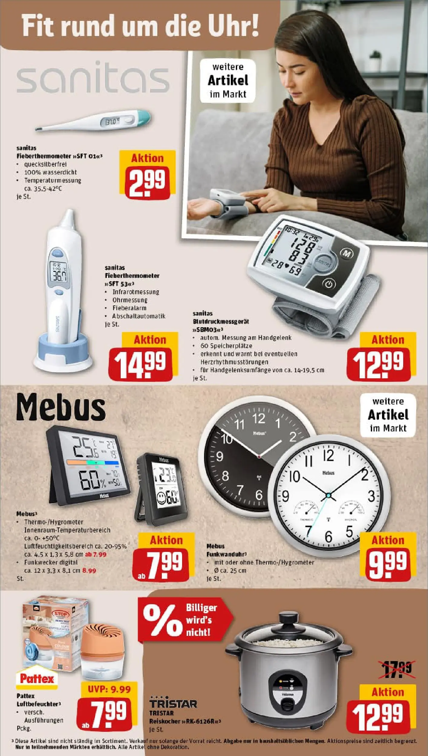 REWE Prospekt ab 06.10.2025 zum Blättern » Angebote | Seite: 25 | Produkte: Thermometer, Uhr, Monitor
