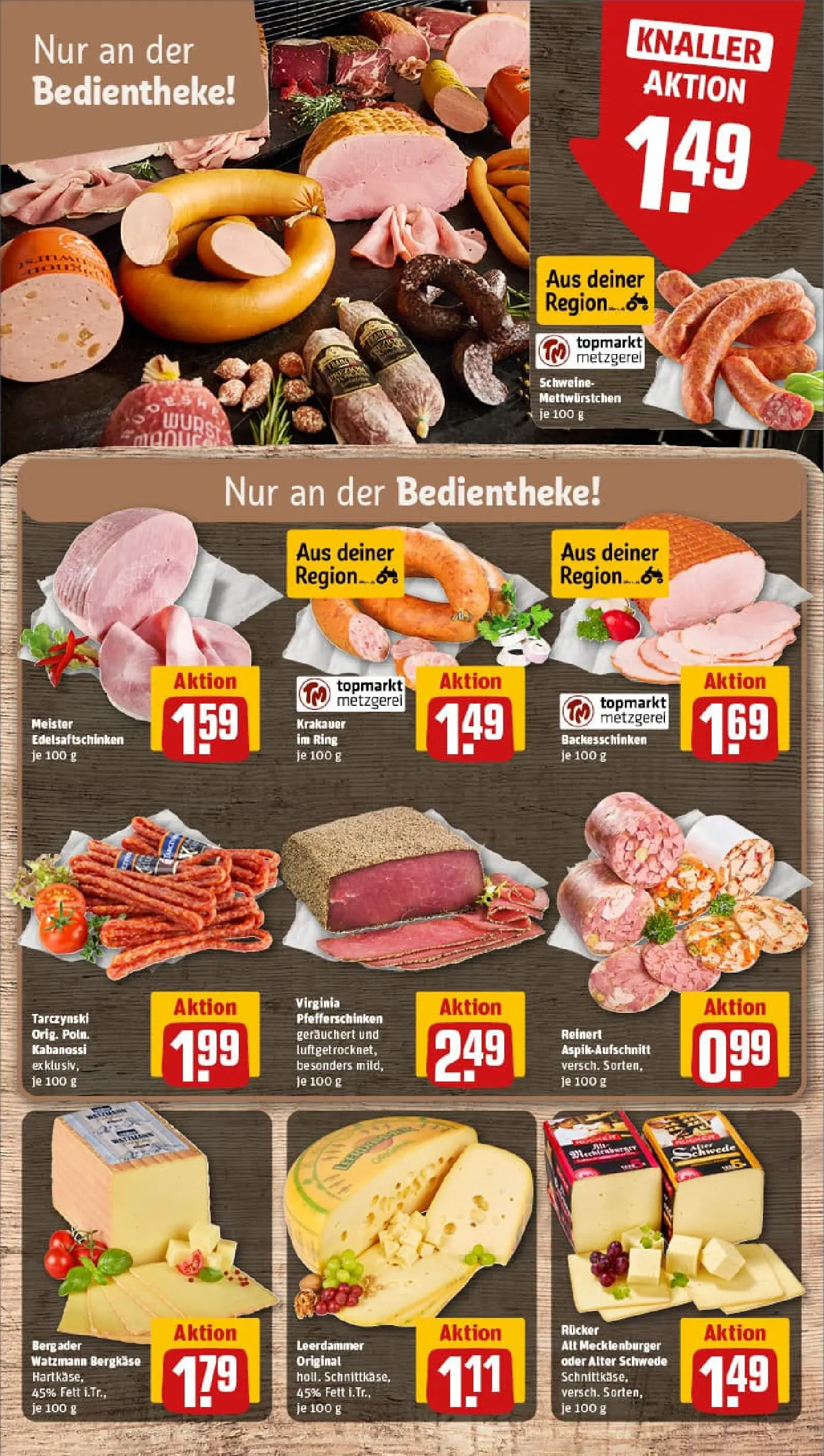 REWE Prospekt ab 06.10.2025 zum Blättern » Angebote | Seite: 9 | Produkte: Käse, Leerdammer, Wurst