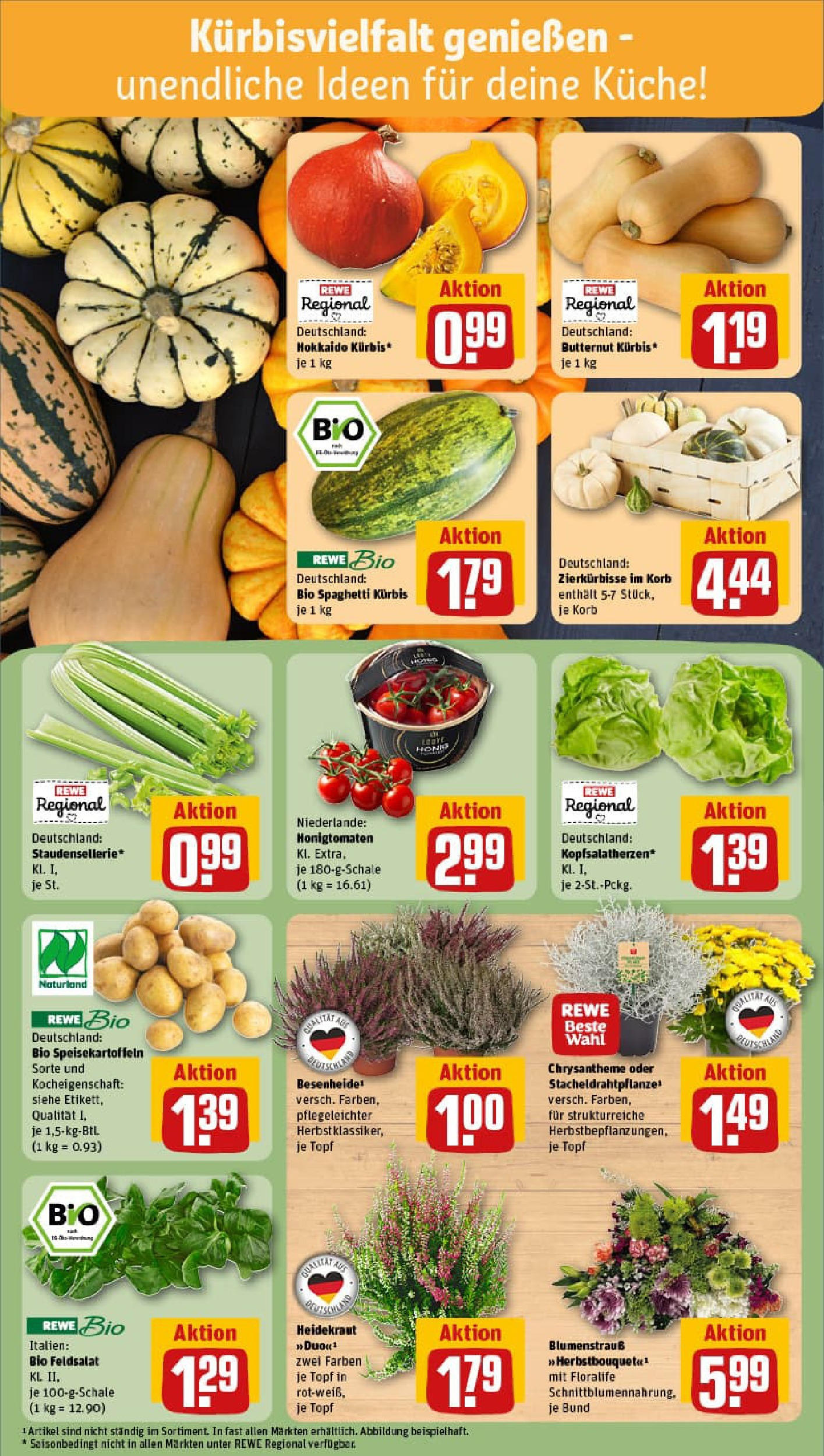 REWE Prospekt ab 06.10.2025 zum Blättern » Angebote | Seite: 7 | Produkte: Korb, Küche, Kürbis