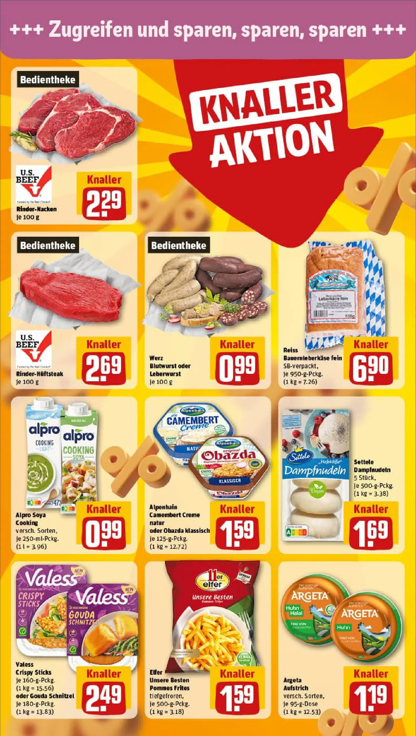 REWE Prospekt ab 06.10.2025 zum Blättern » Angebote | Seite: 12 | Produkte: Pommes frites, Schnitzel, Alpro, Steak