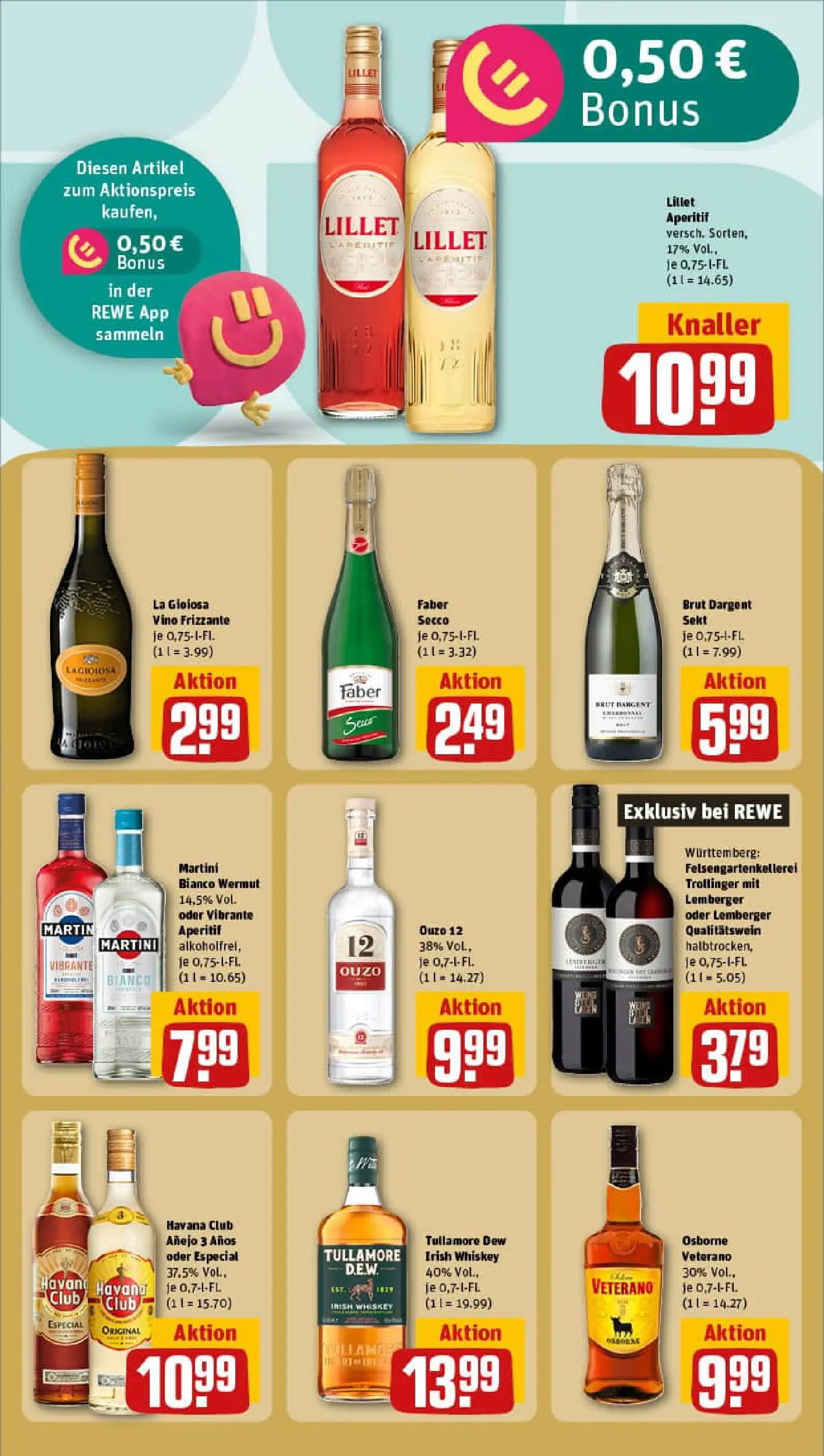 REWE Prospekt ab 06.10.2025 zum Blättern » Angebote | Seite: 19 | Produkte: Ouzo, Osborne, Rum, Whiskey