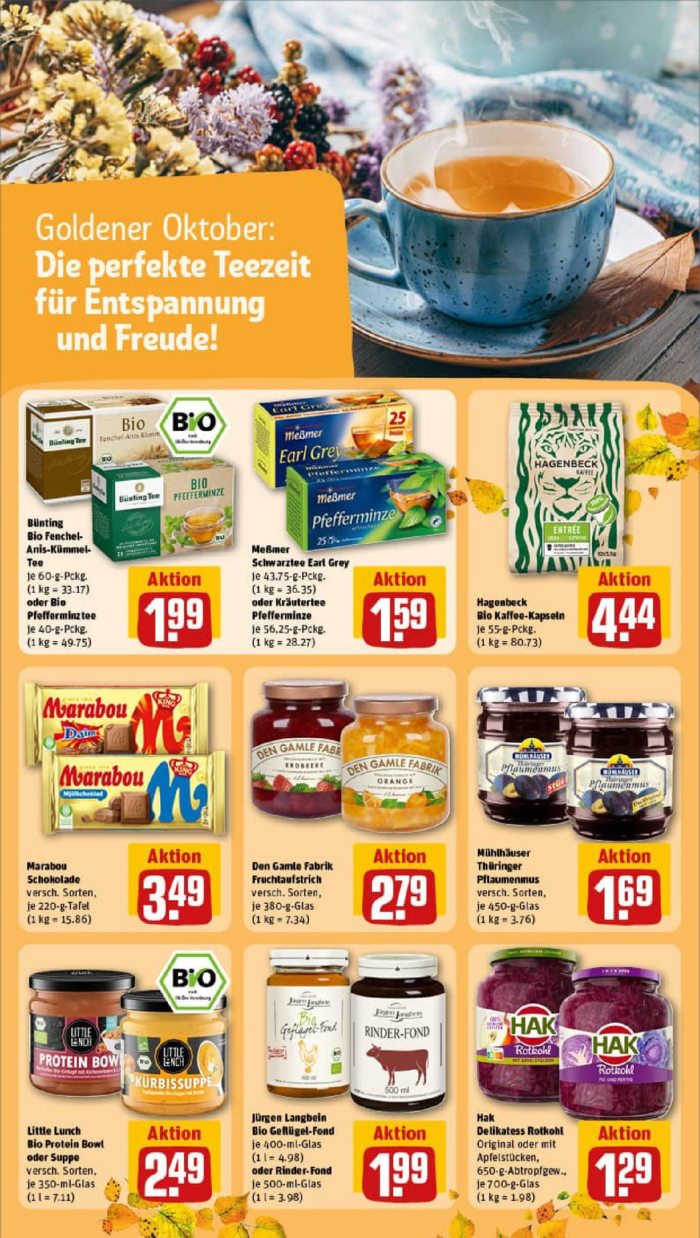 REWE Prospekt ab 06.10.2025 zum Blättern » Angebote | Seite: 16 | Produkte: Rotkohl, Schokolade, Messmer