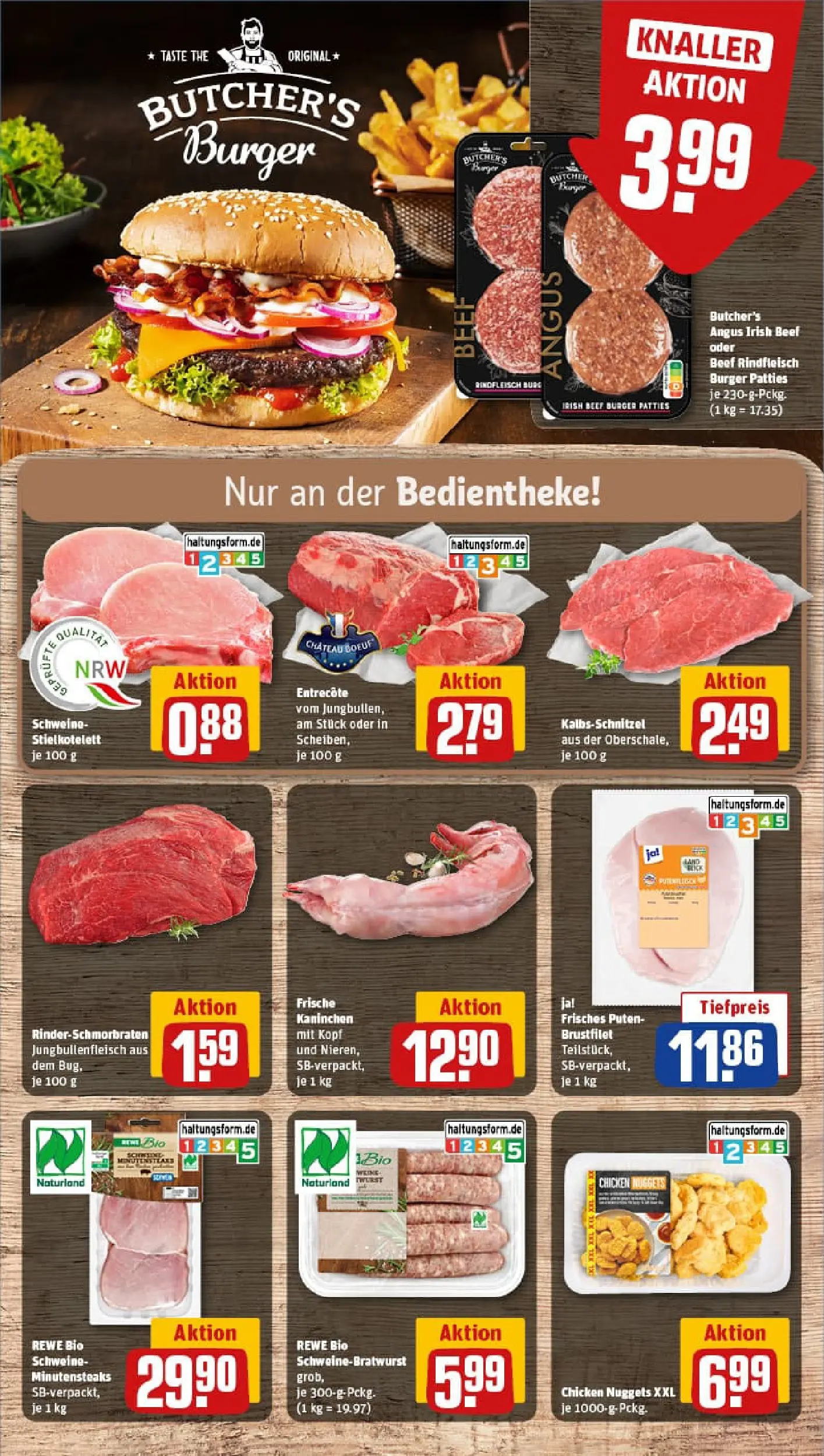 REWE Prospekt ab 06.10.2025 zum Blättern » Angebote | Seite: 8 | Produkte: Burger, Entrecote, Rindfleisch, Steak