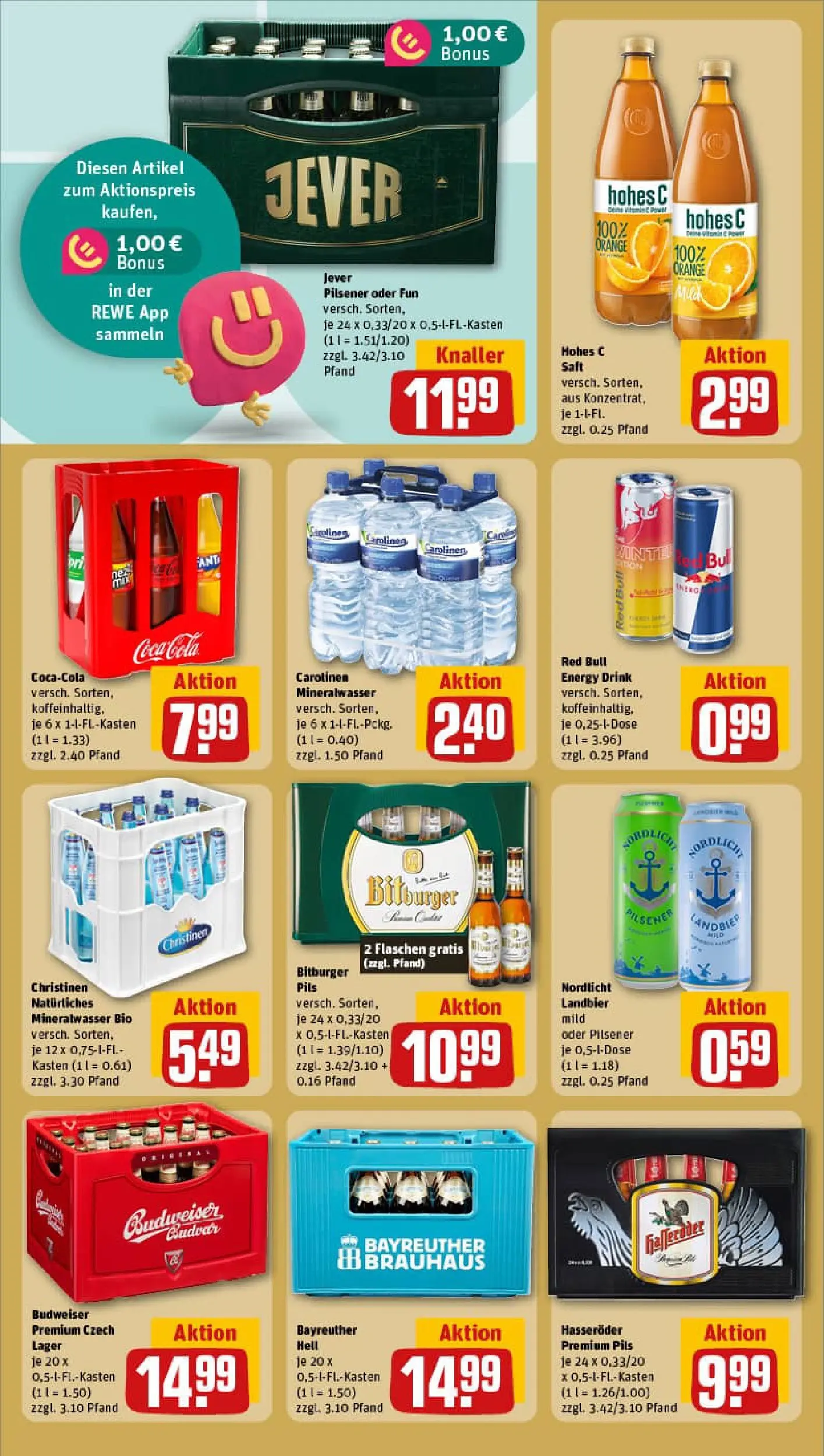REWE Prospekt ab 06.10.2025 zum Blättern » Angebote | Seite: 20 | Produkte: Bayreuther hell, Bitburger, Pils, Budweiser