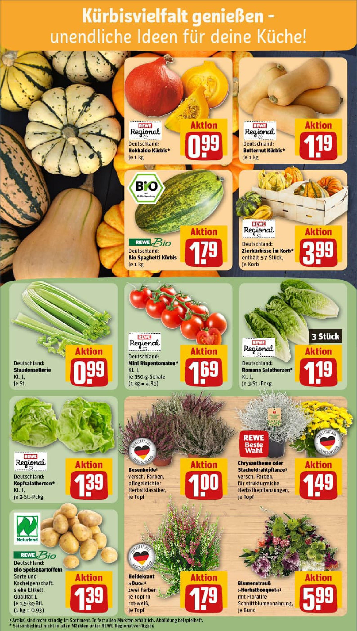 REWE Prospekt ab 06.10.2025 zum Blättern » Angebote | Seite: 5 | Produkte: Korb, Küche, Kürbis