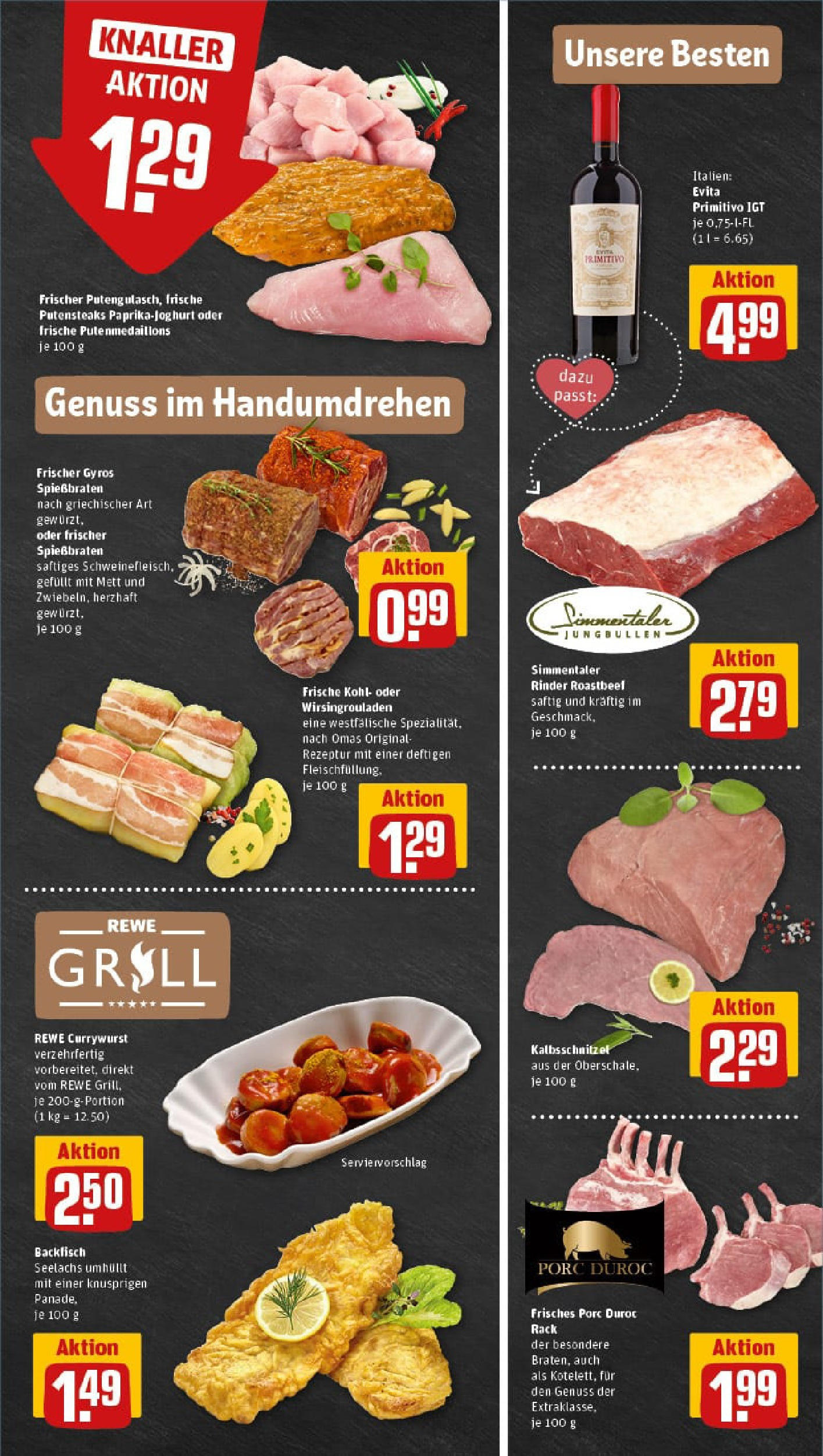 REWE Prospekt ab 06.10.2025 zum Blättern » Angebote | Seite: 7 | Produkte: Grill, Schnitzel, Roastbeef, Gyros