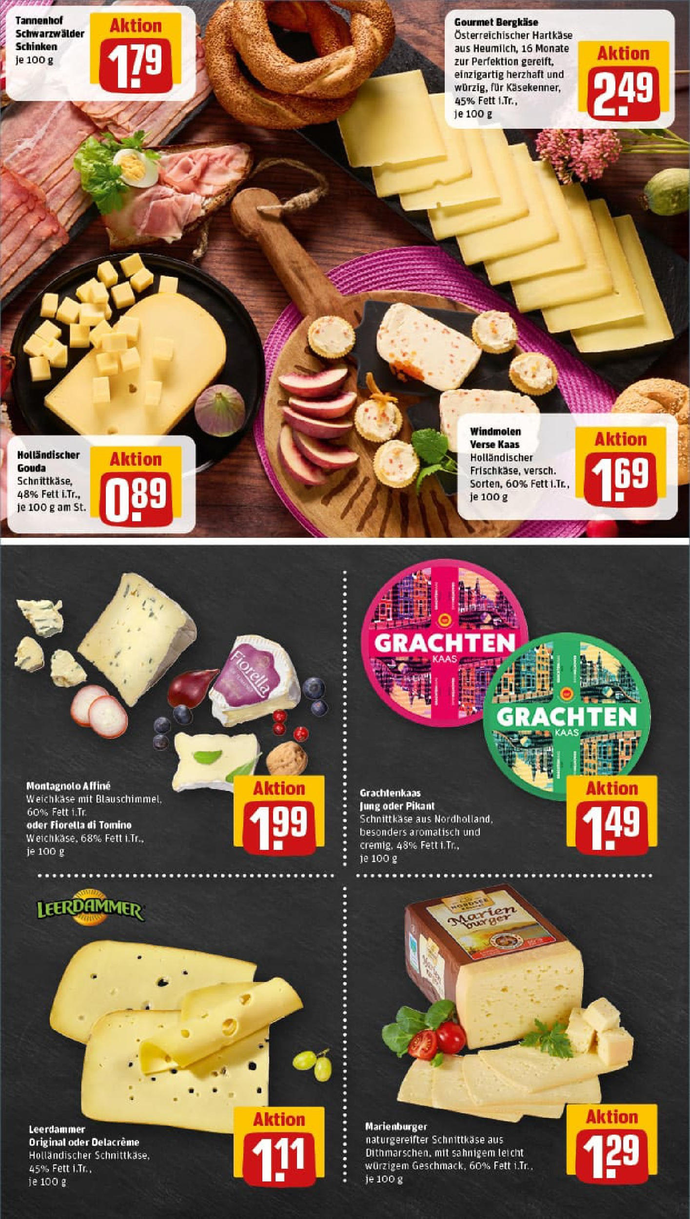 REWE Prospekt ab 06.10.2025 zum Blättern » Angebote | Seite: 9 | Produkte: Gouda, Leerdammer, Schinken