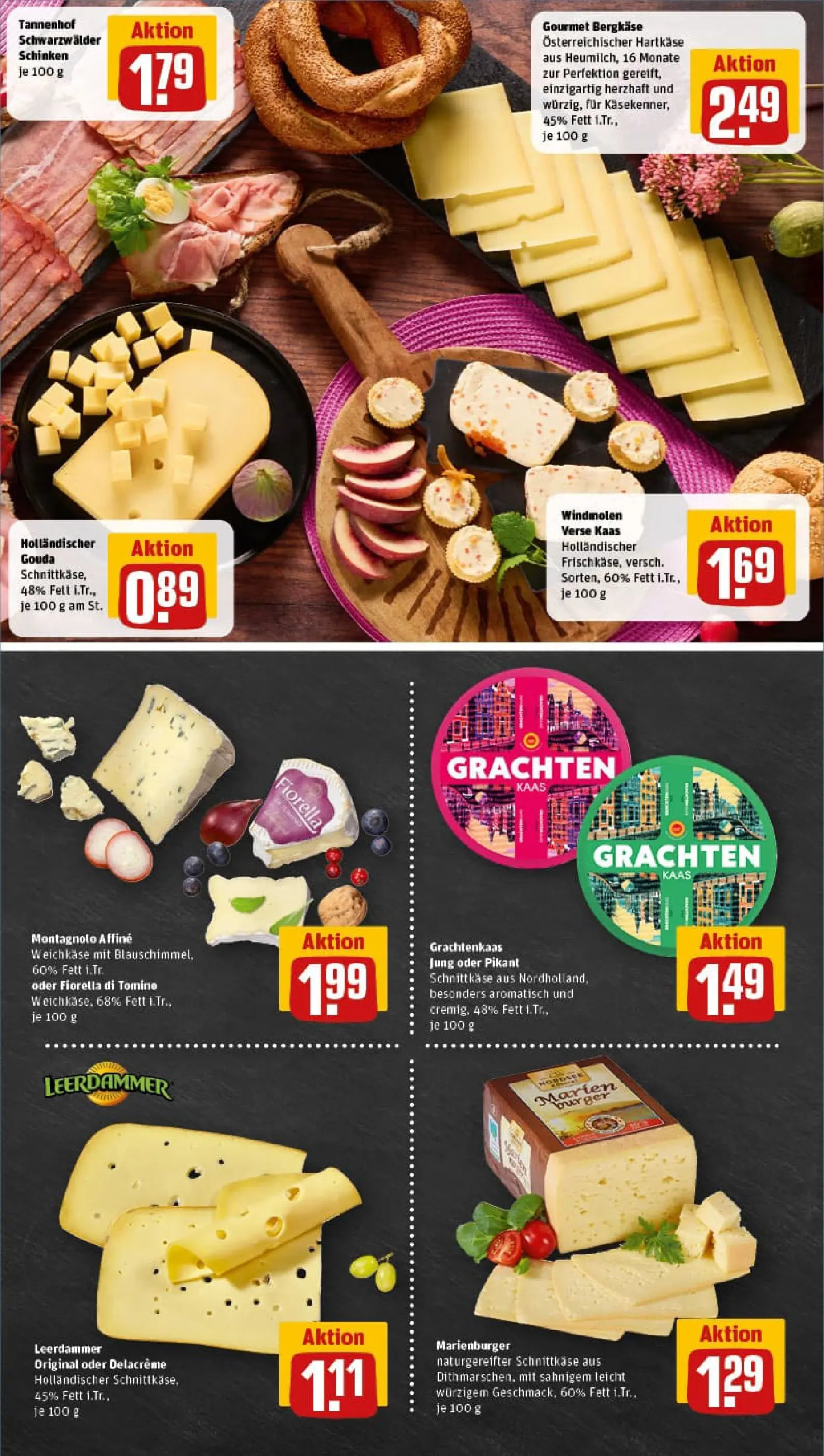 REWE Prospekt ab 06.10.2025 zum Blättern » Angebote | Seite: 9 | Produkte: Gouda, Leerdammer, Schinken