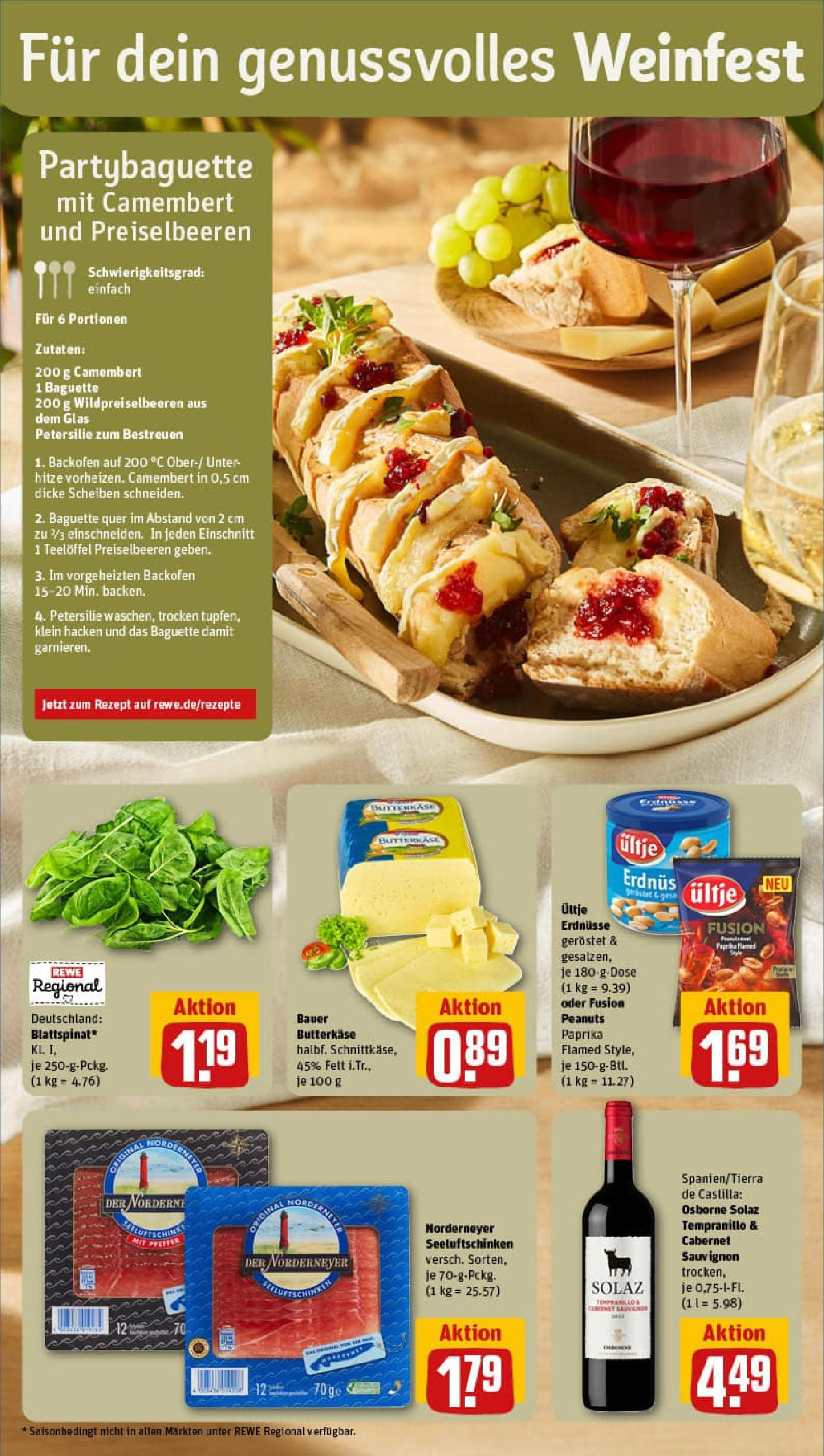 REWE Prospekt ab 06.10.2025 zum Blättern » Angebote | Seite: 14 | Produkte: Ultje erdnusse, Erdnüsse, Paprika, Backofen
