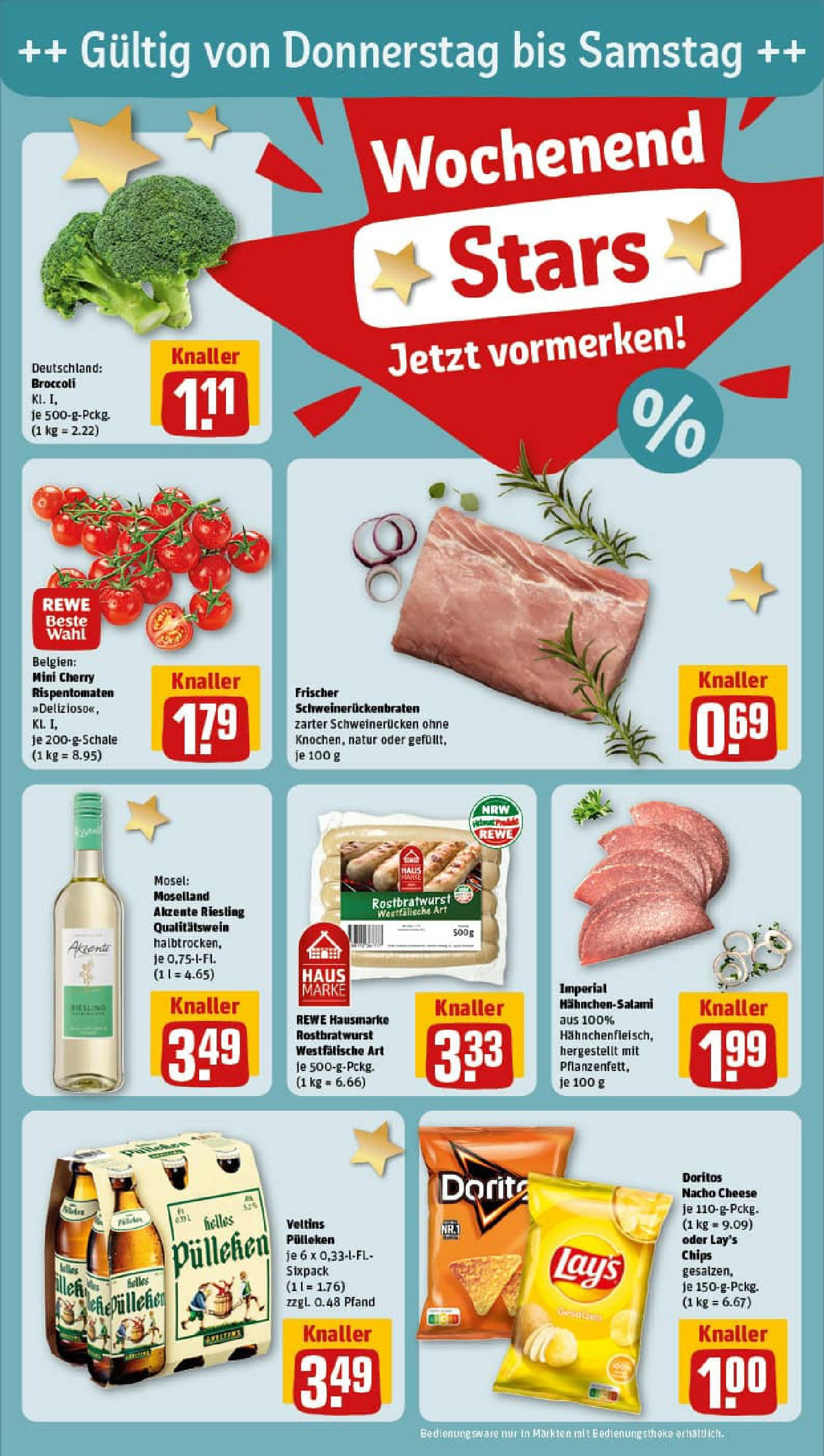 REWE Prospekt ab 06.10.2025 zum Blättern » Angebote | Seite: 26 | Produkte: Veltins pulleken, Schweinerucken, Salami, Chips