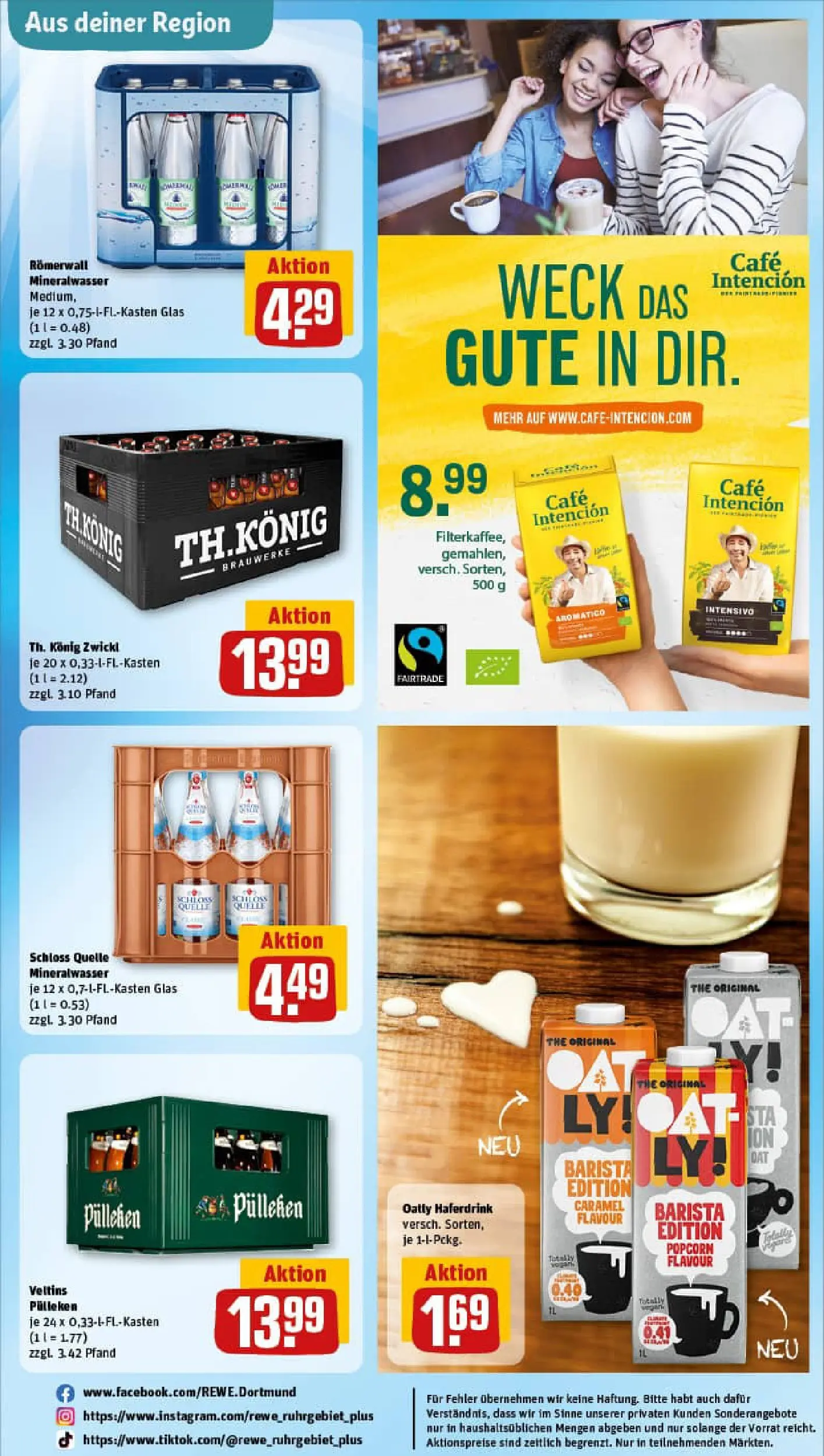REWE Prospekt ab 06.10.2025 zum Blättern » Angebote | Seite: 29 | Produkte: Mineralwasser, Haferdrink, Oatly, Veltins