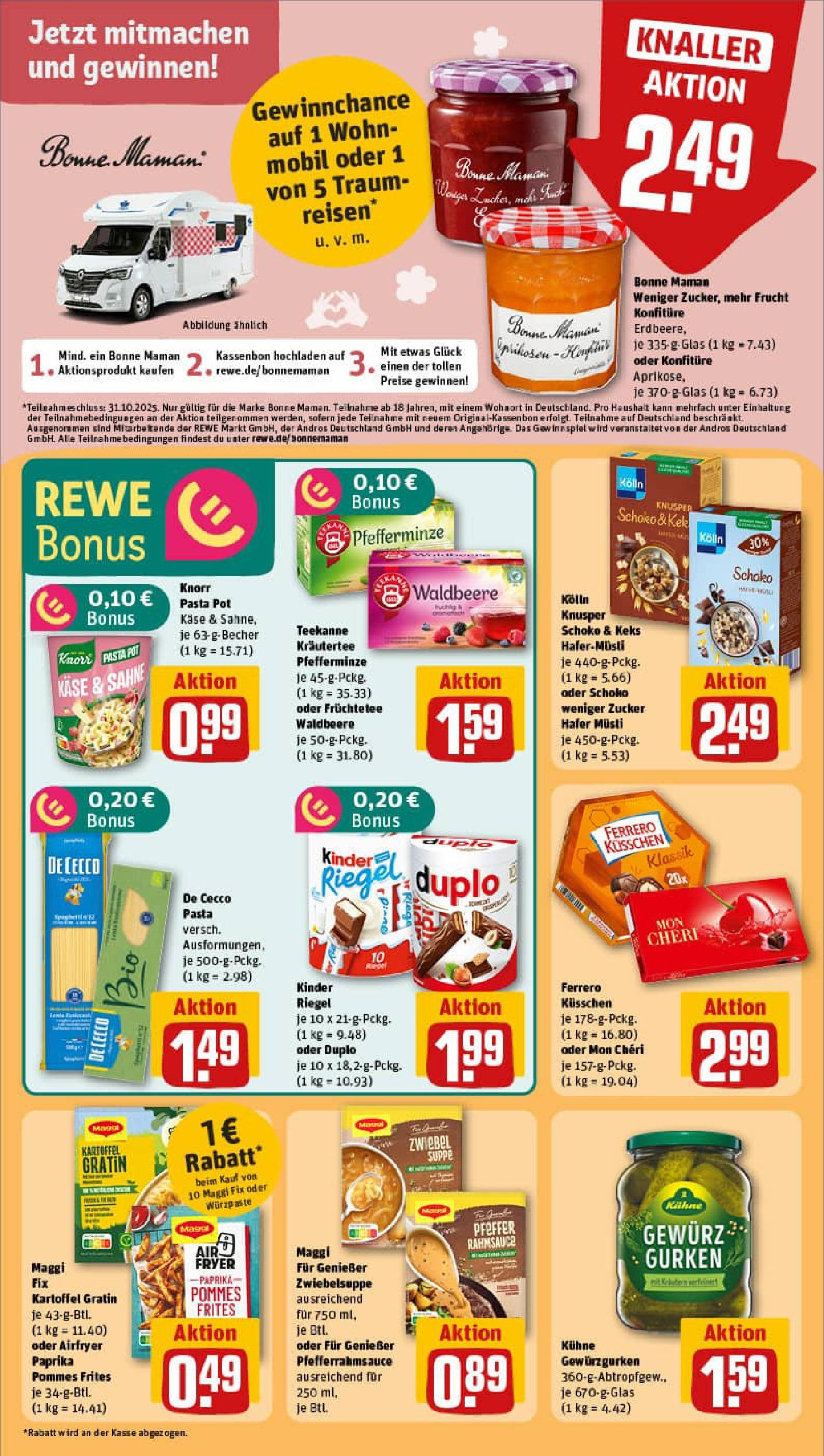 REWE Prospekt ab 06.10.2025 zum Blättern » Angebote | Seite: 13 | Produkte: Kolln, Maggi, Pommes, Zucker