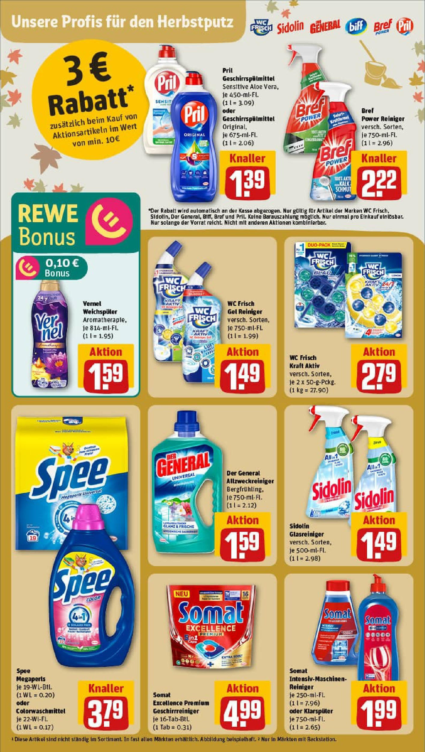 REWE Prospekt ab 06.10.2025 zum Blättern » Angebote | Seite: 16 | Produkte: Weichspüler, Wc frisch, Geschirrspülmittel, Vernel
