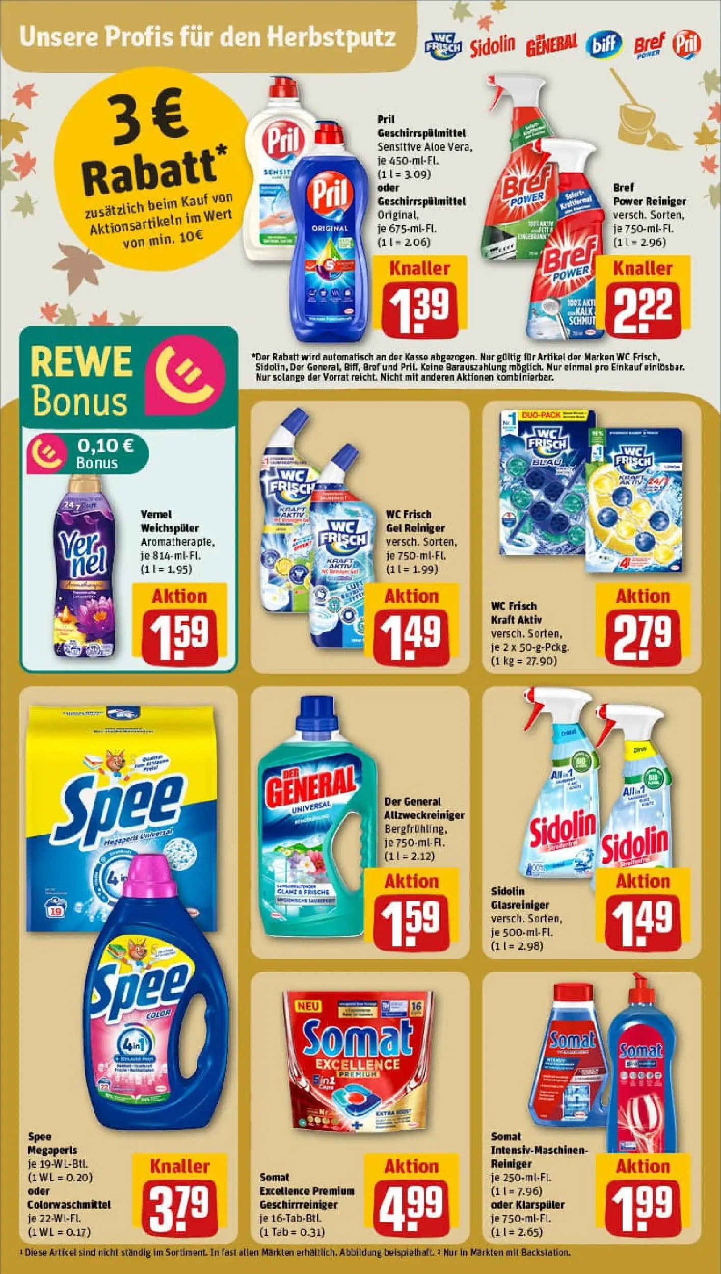 REWE Prospekt ab 06.10.2025 zum Blättern » Angebote | Seite: 16 | Produkte: Spee, Wc frisch, Geschirrspülmittel, Vernel
