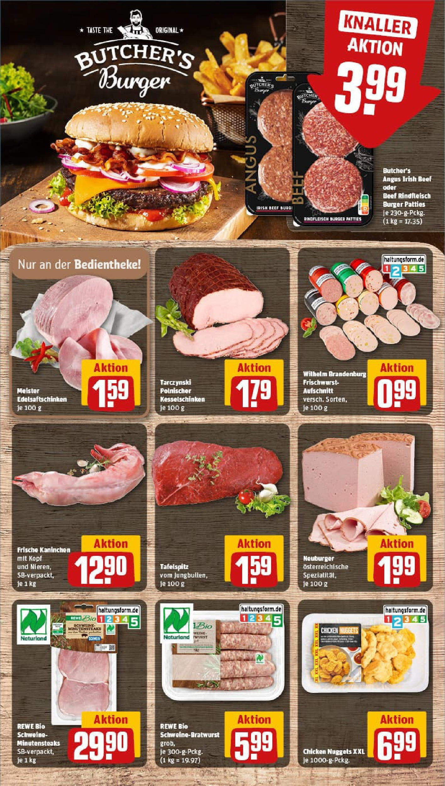 REWE Prospekt ab 06.10.2025 zum Blättern » Angebote | Seite: 6 | Produkte: Tafelspitz, Kaninchen, Burger, Rindfleisch