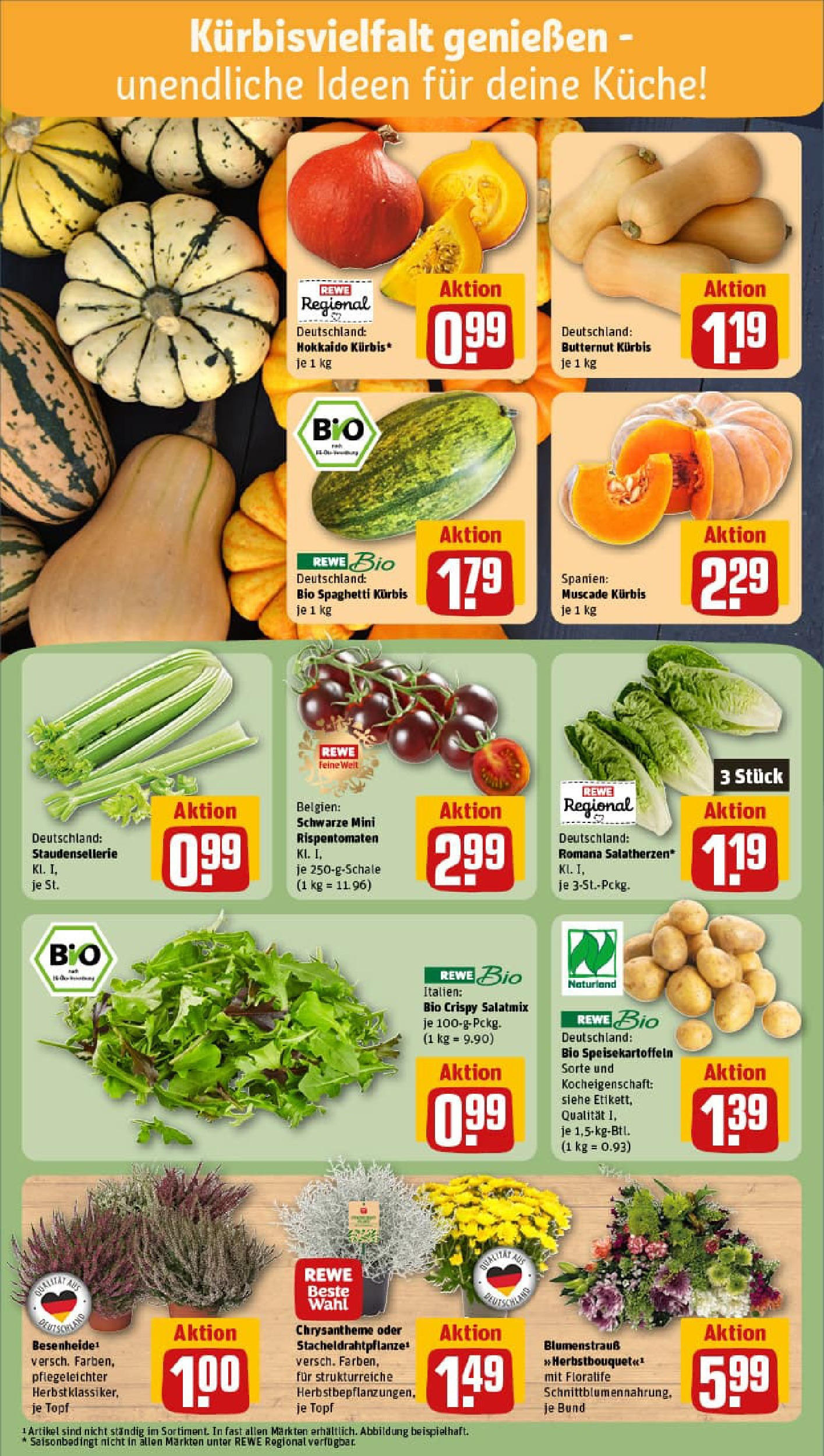 REWE Prospekt ab 06.10.2025 zum Blättern » Angebote | Seite: 5 | Produkte: Küche, Kürbis