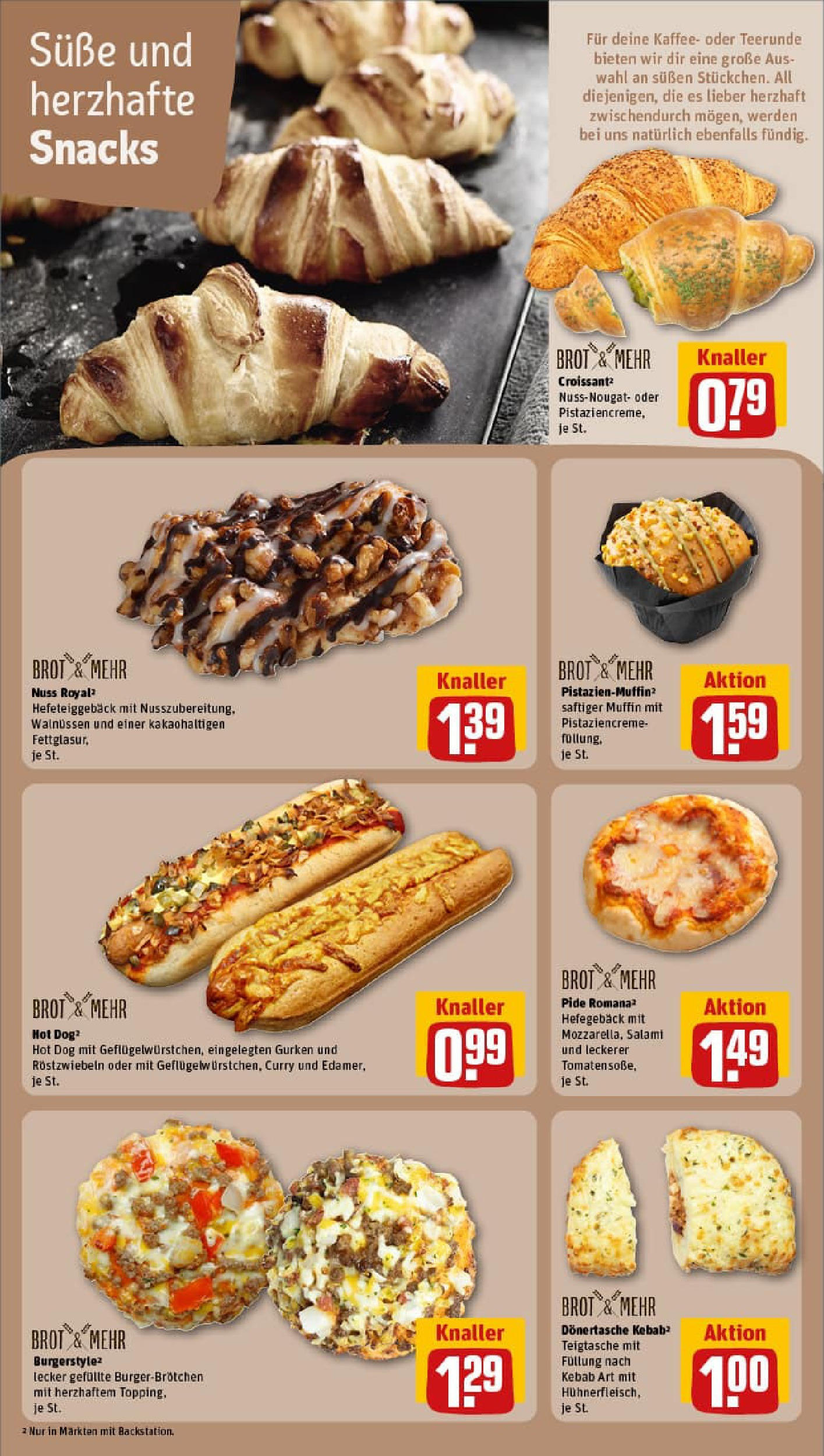 REWE Prospekt ab 06.10.2025 zum Blättern » Angebote | Seite: 10 | Produkte: Burger, Burger bun, Croissant, Salami