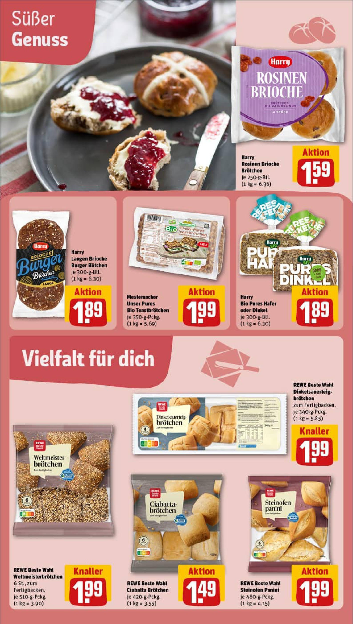 REWE Prospekt ab 06.10.2025 zum Blättern » Angebote | Seite: 11 | Produkte: Toast, Burger, Rosinen