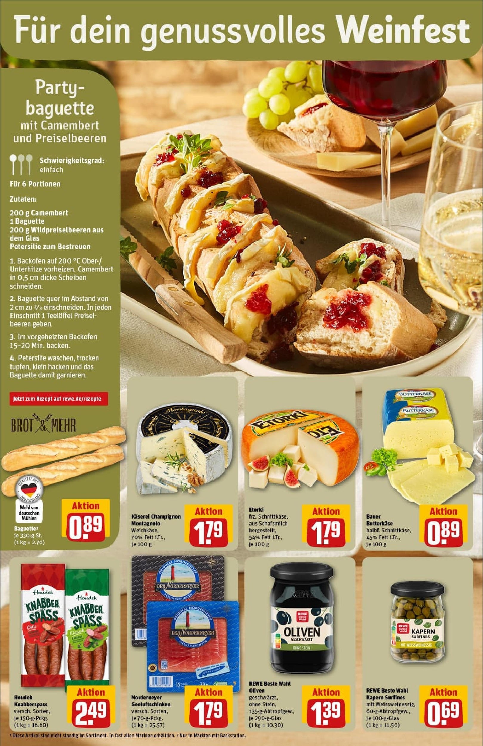 REWE Prospekt ab 06.10.2025 zum Blättern » Angebote | Seite: 6 | Produkte: Mehl, Baguette, Backofen, Petersilie