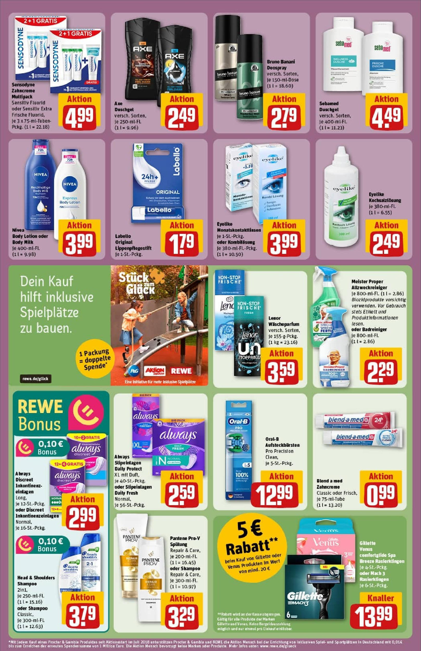 REWE Prospekt ab 06.10.2025 zum Blättern » Angebote | Seite: 25 | Produkte: Head & shoulders, Axe, Body Lotion, Body Milk